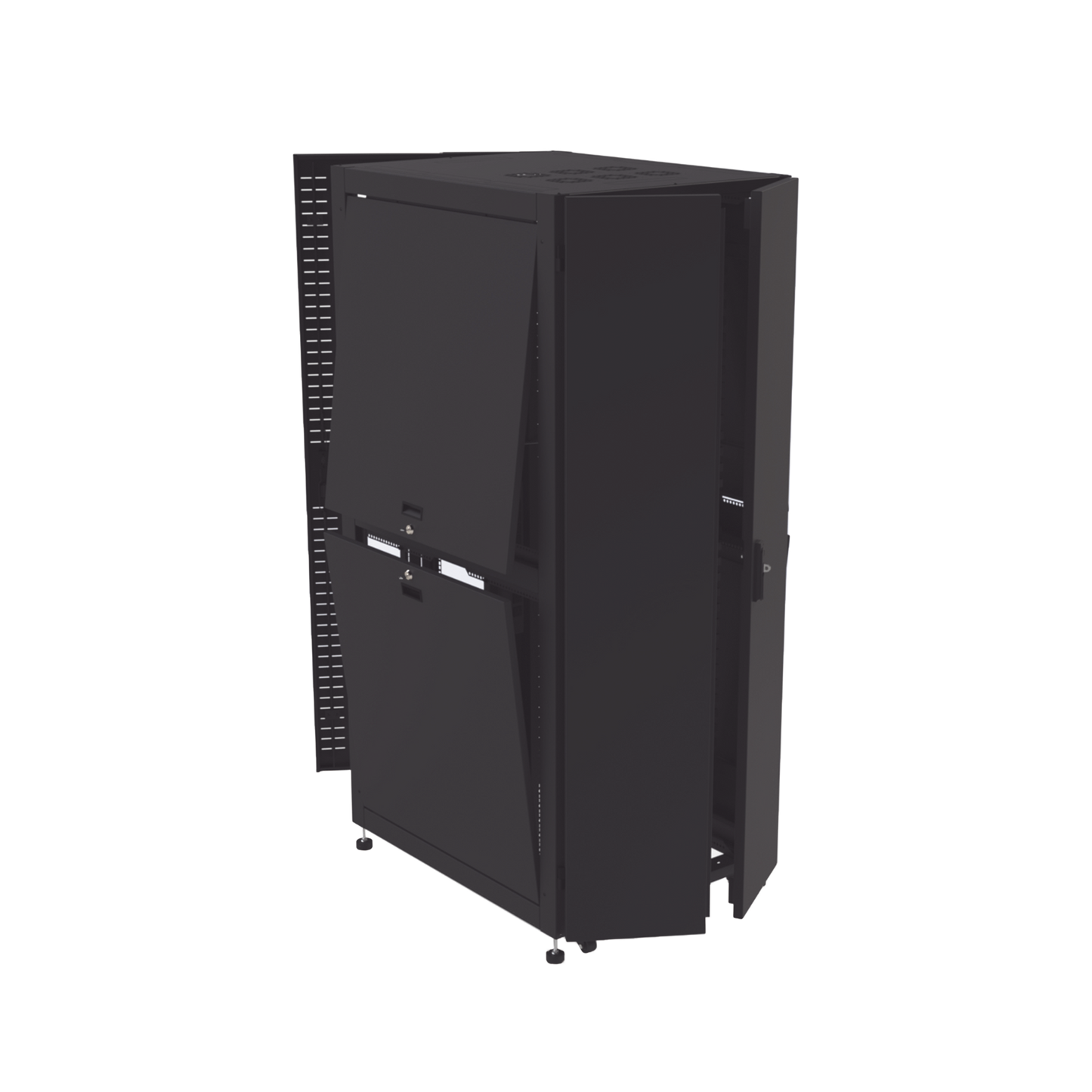 LP-80100-42UR2 - Gabinete para Telecomunicaciones Rack Estándar de 19", 42UR, 800 mm Ancho x 1000 mm Profundidad. Fabricado en Acero, Se envía el Gabinete Armado.