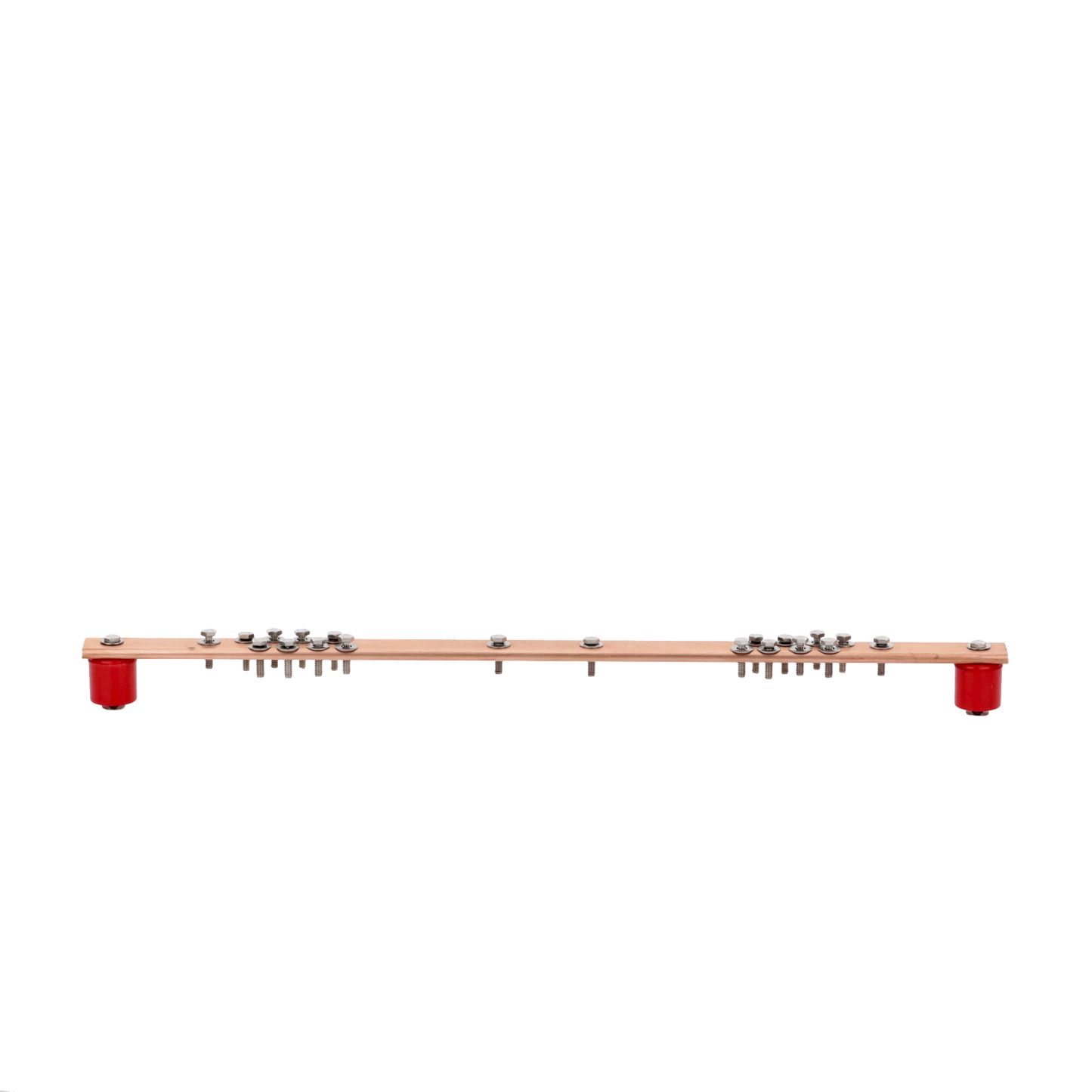 LP-BUS-RACK - Barra Distribuci�n Tierra Rack 19" / 100% Cobre / 550A Capacidad / Aisladores Rojos / 0.64 cm Espesor / J-STD-607-A