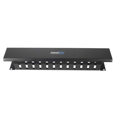 LPCM-042U - Organizador de Cables Horizontal de 2U para Rack de 19" con Cubierta Metálica