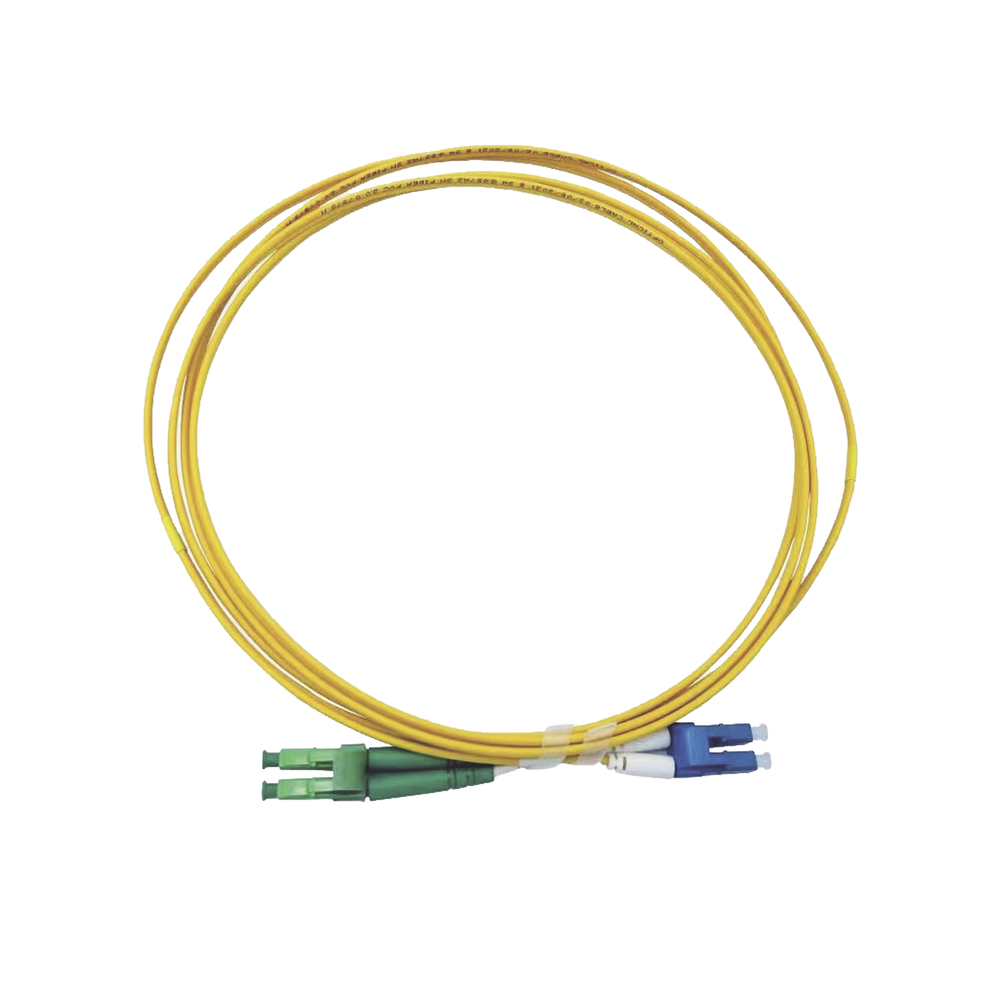 LP-FO-LCU-LCA-03 - Jumper de Fibra �ptica Monomodo 9/125 LC/UPC-LC/APC, OFNR (Riser), 2.0 mm, D�plex, Amarillo, 3 Metros (9.84 Pies)