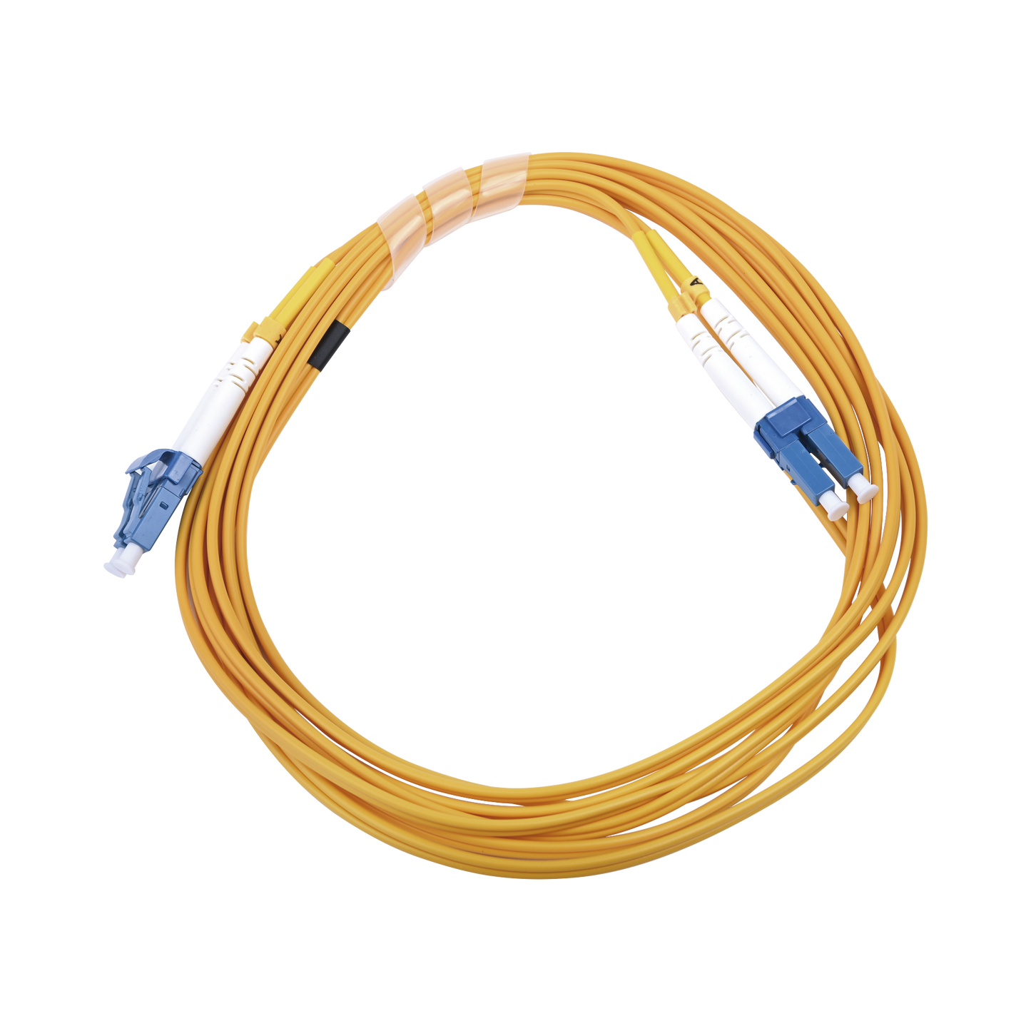 LP-FO-LCU-LCU-03 Jumper de Fibra Óptica Monomodo 9/125 LC/UPC-LC/UPC, PVC, 2.0 mm, Dúplex, amarillo, 3 metros