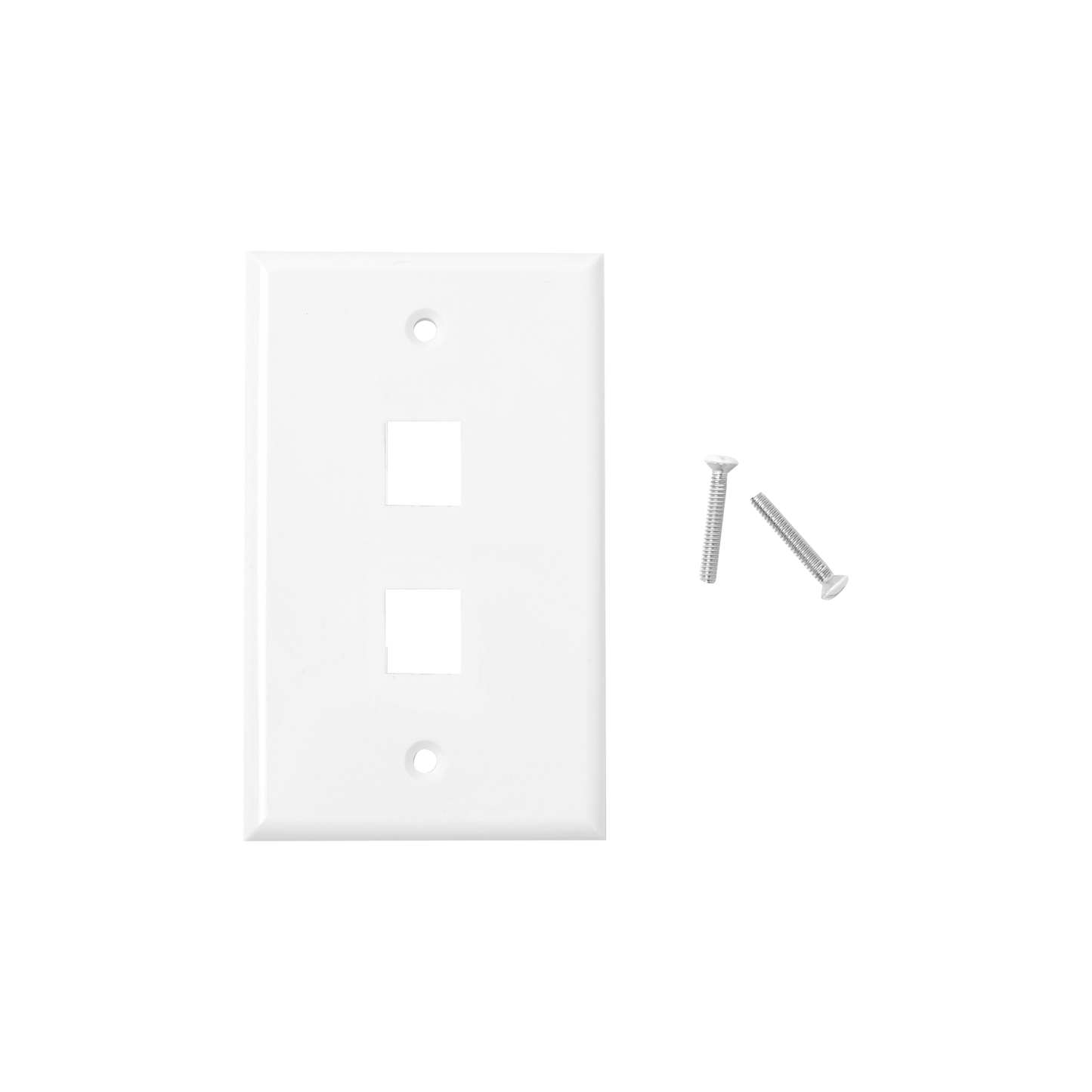 LP-FP-17 - Placa de Pared de 2 Puertos, Keystone, Color Blanco