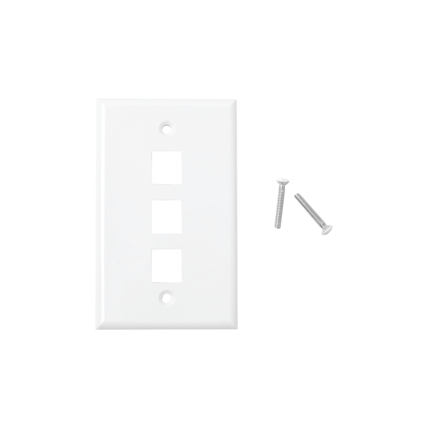 LP-FP-18 - Placa de Pared de 3 Puertos, Keystone, Color Blanco
