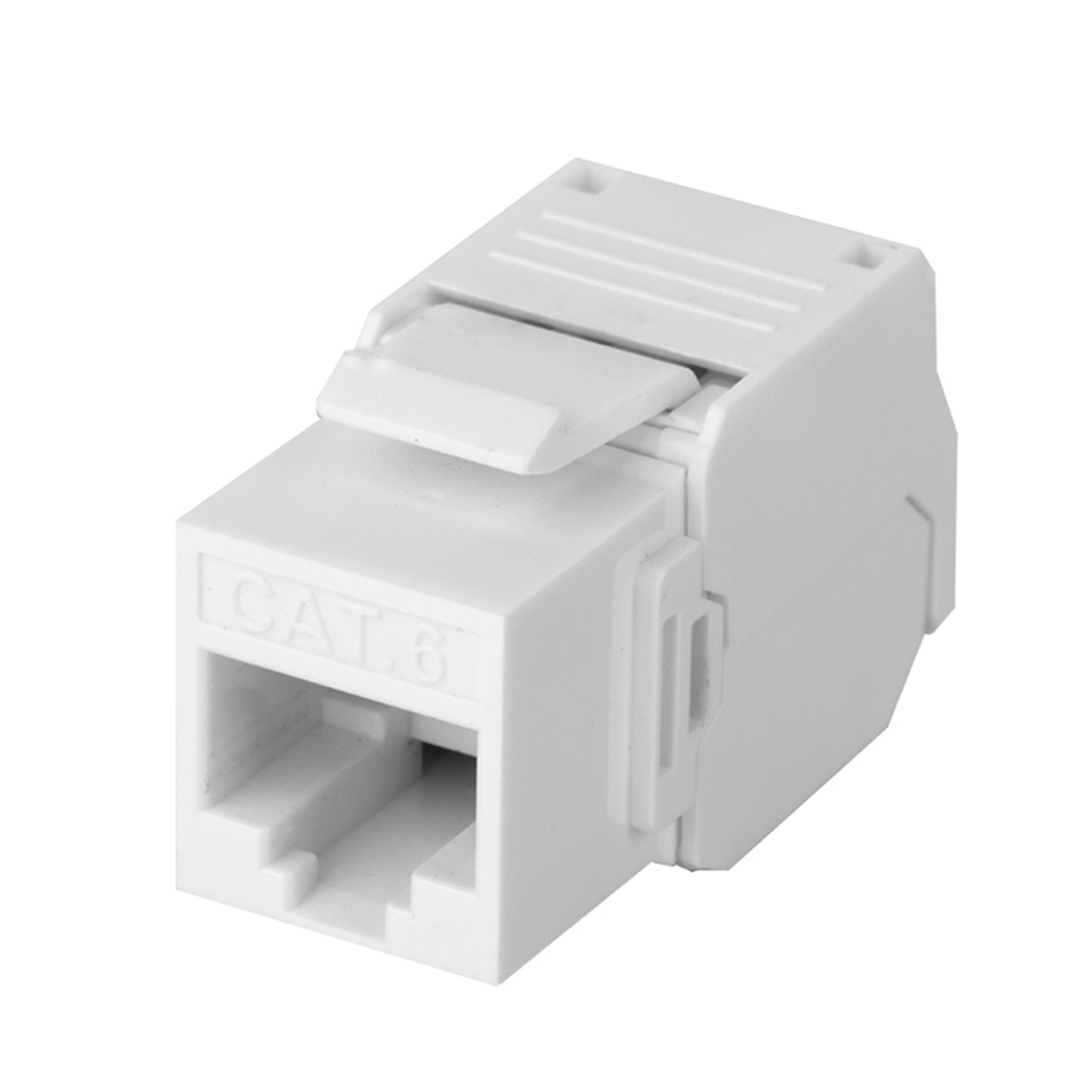 LP-KJ-610-TTWH - M�dulo Jack Keystone Cat6 (Toolless), con Terminaci�n en �ngulo 180 - Color Blanco, Compatible con Faceplate y Patchpanel Linkedpro