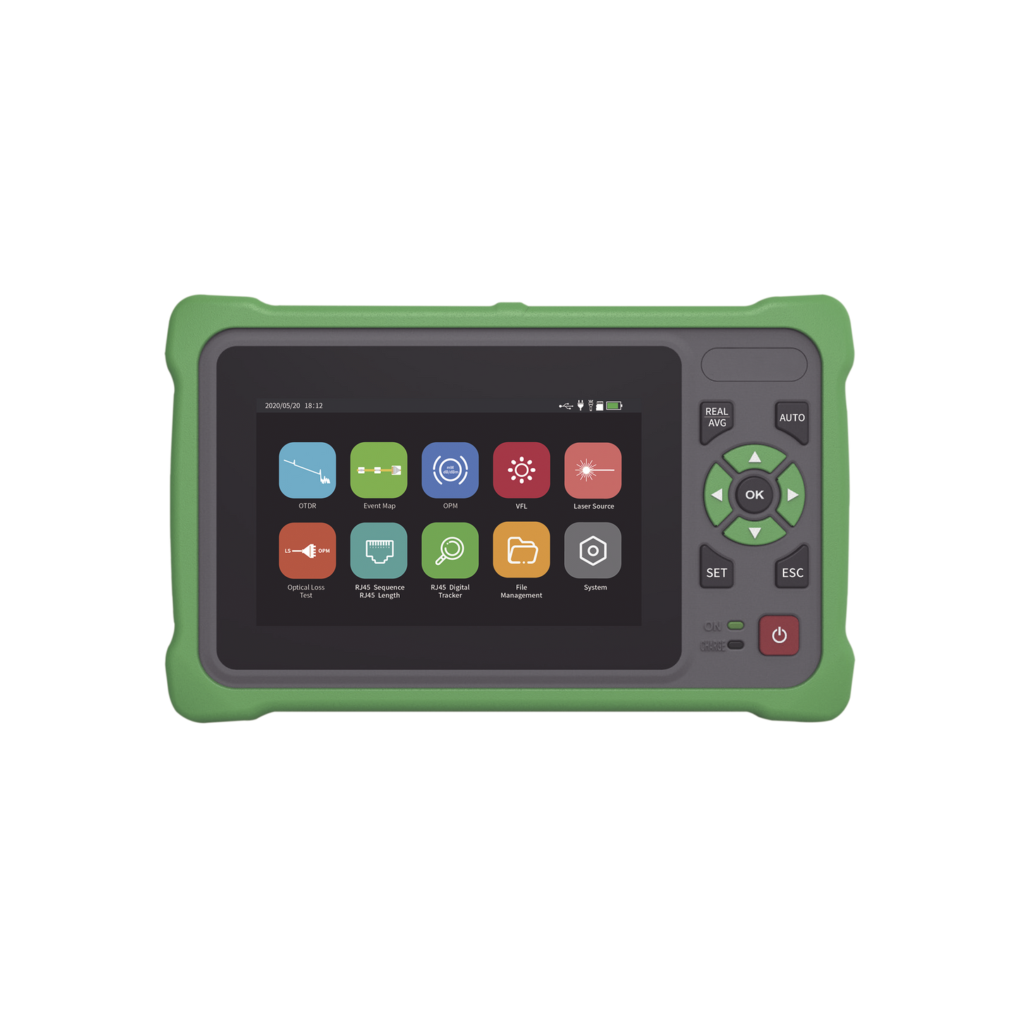 LP-OTDR-T - OTDR Touch para Pruebas en los Enlaces de Fibra �ptica / Longitudes de Onda 1310nm y 1550nm / Funci�n VFL 10mW / Funci�n OPM / Funci�n de Mapeo de Cables de Red RJ45 / Recargable / Distancia de Prueba de hasta 260 Kil�metros (853.02 Pies)