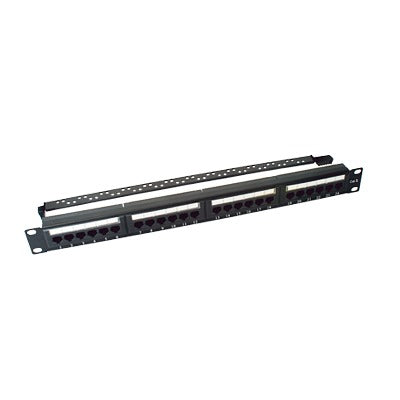 LP-PP-607 - Panel de Parcheo de Impacto (110) UTP de 24 Puertos Cat6, 19 Pulgadas (48.26 cm), con Barra para Organizar Cable