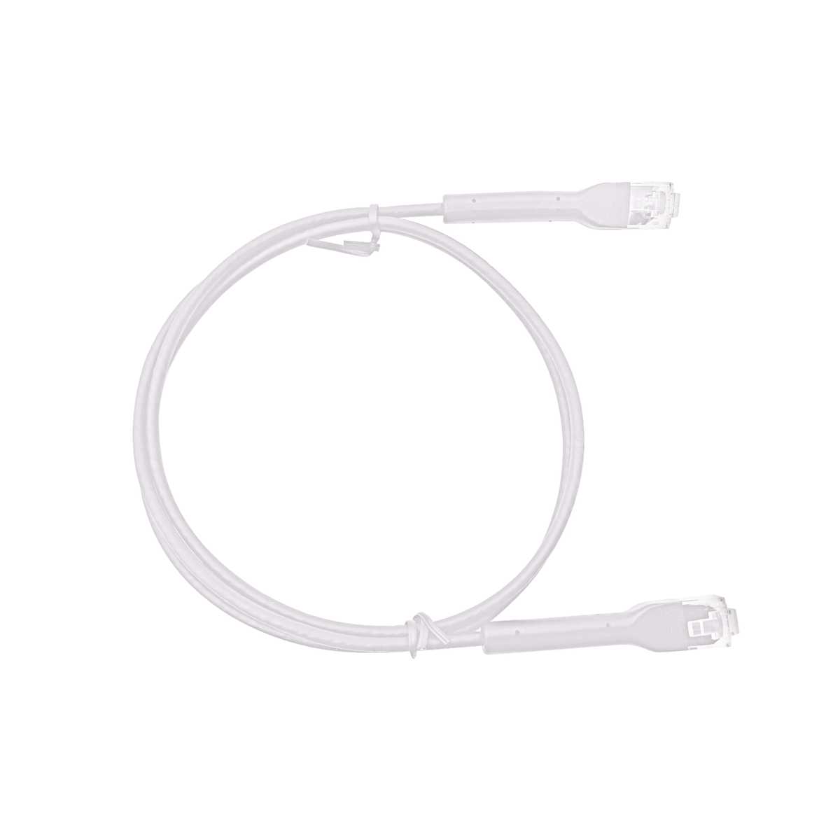 LP-PSLIM-018WH - Mini Patch Cord Cat6 Ultra Slim 18 cm (7.09 Pulgadas) Blanco ? Ahorra Espacio sin Organizadores, con Bota Flexible