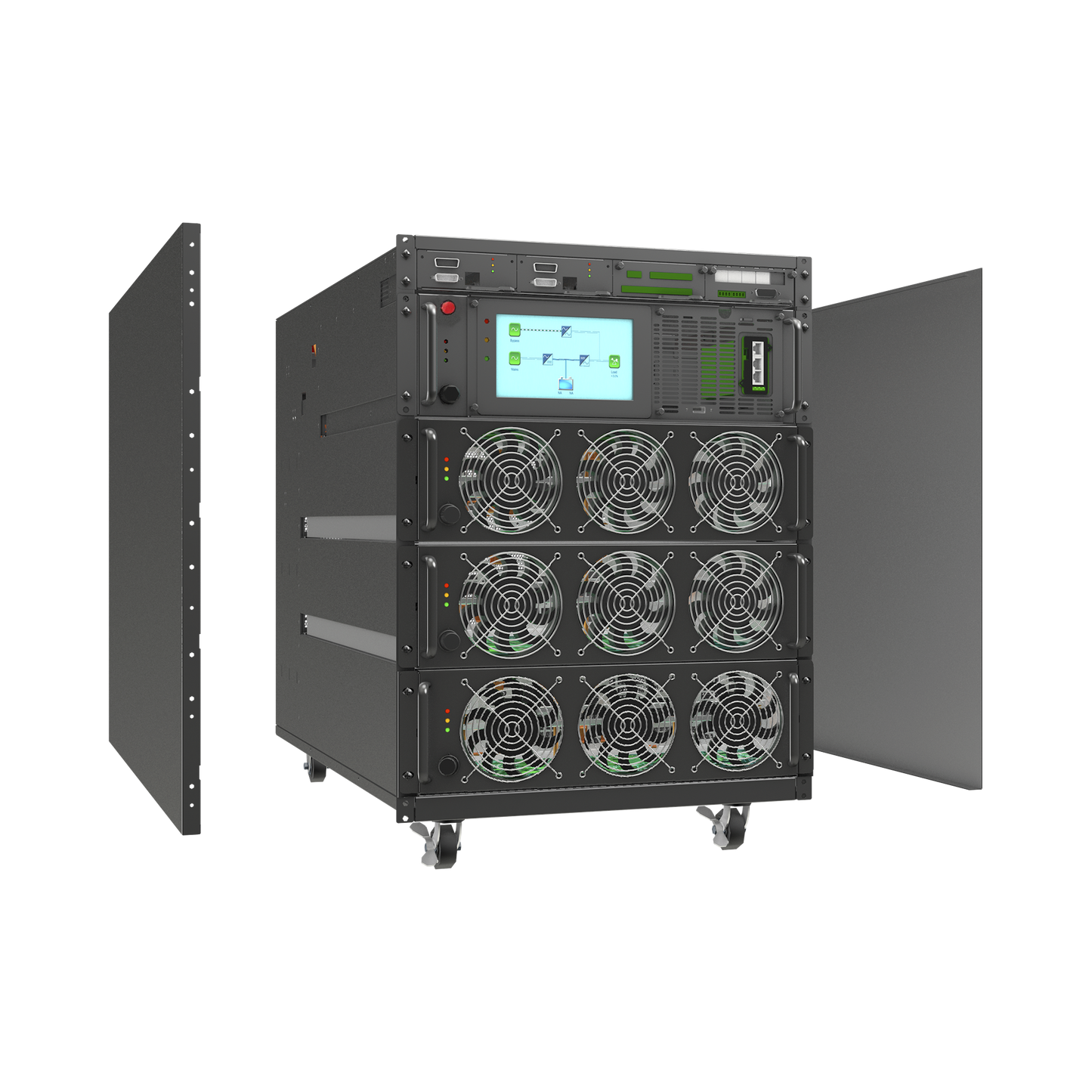 LPSUBRACK60K - Subrack P/Módulos LP20KMOD (3 Módulos por Rack), Instalación dentro de Rack