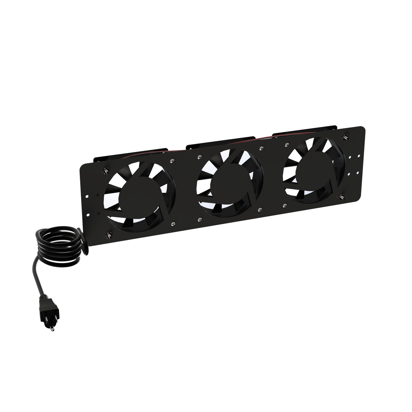 LPVENT03BASIC - Kit de 3 Ventiladores 110 Vca (12 x 12 cm) con Clavija para Gabinete de Piso