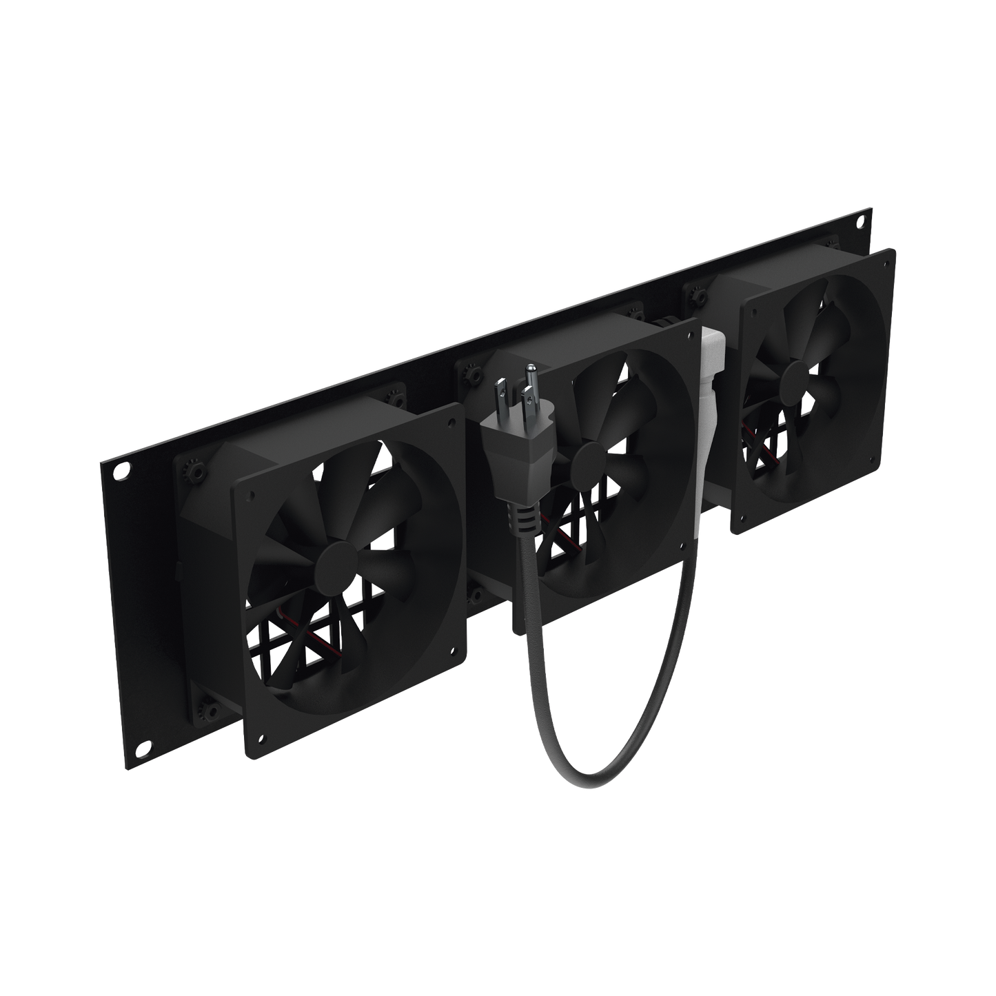LP-VENT-03X3U - Kit de 3 Ventilador 110 Vca (12 x 12 cm) con Clavija 5-15P. Para instalación en Postes Rack