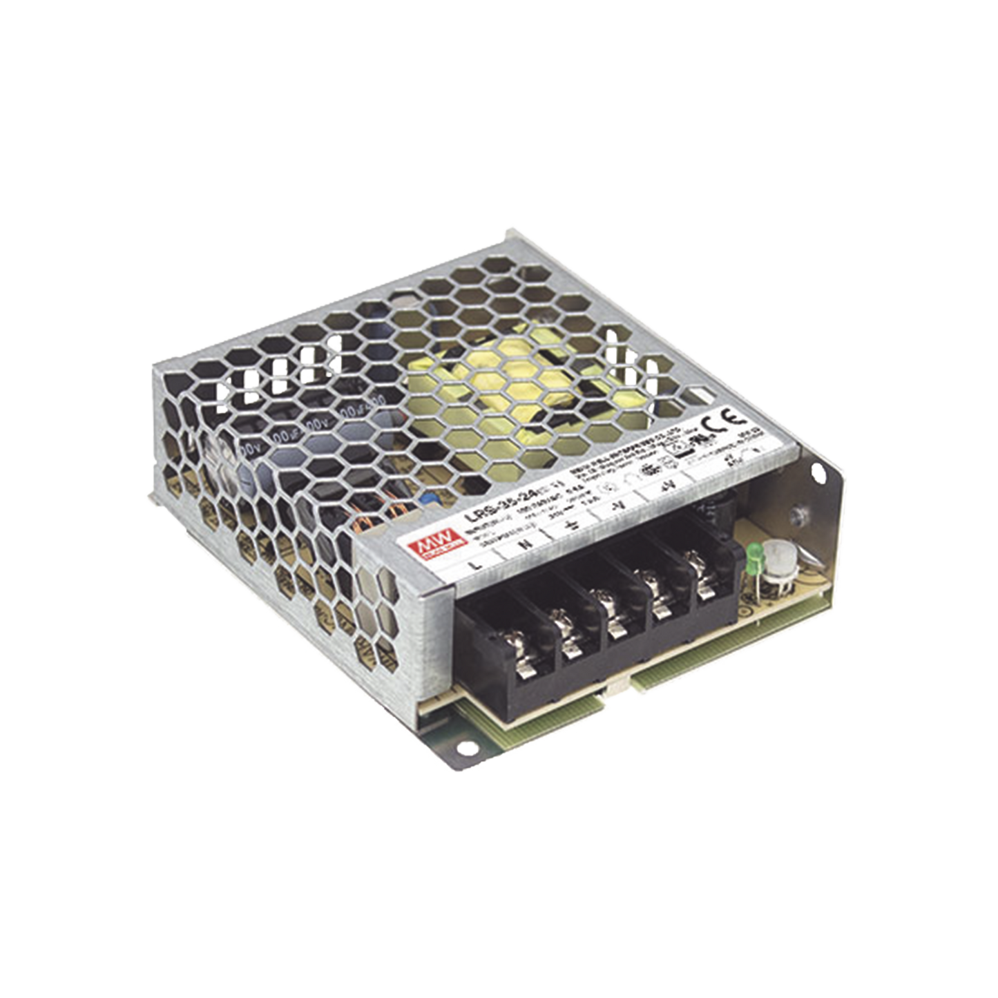 LRS3524 - Fuente de Poder Industrial Conmutada 35W de Potencia, 24Vcc, 1.5A