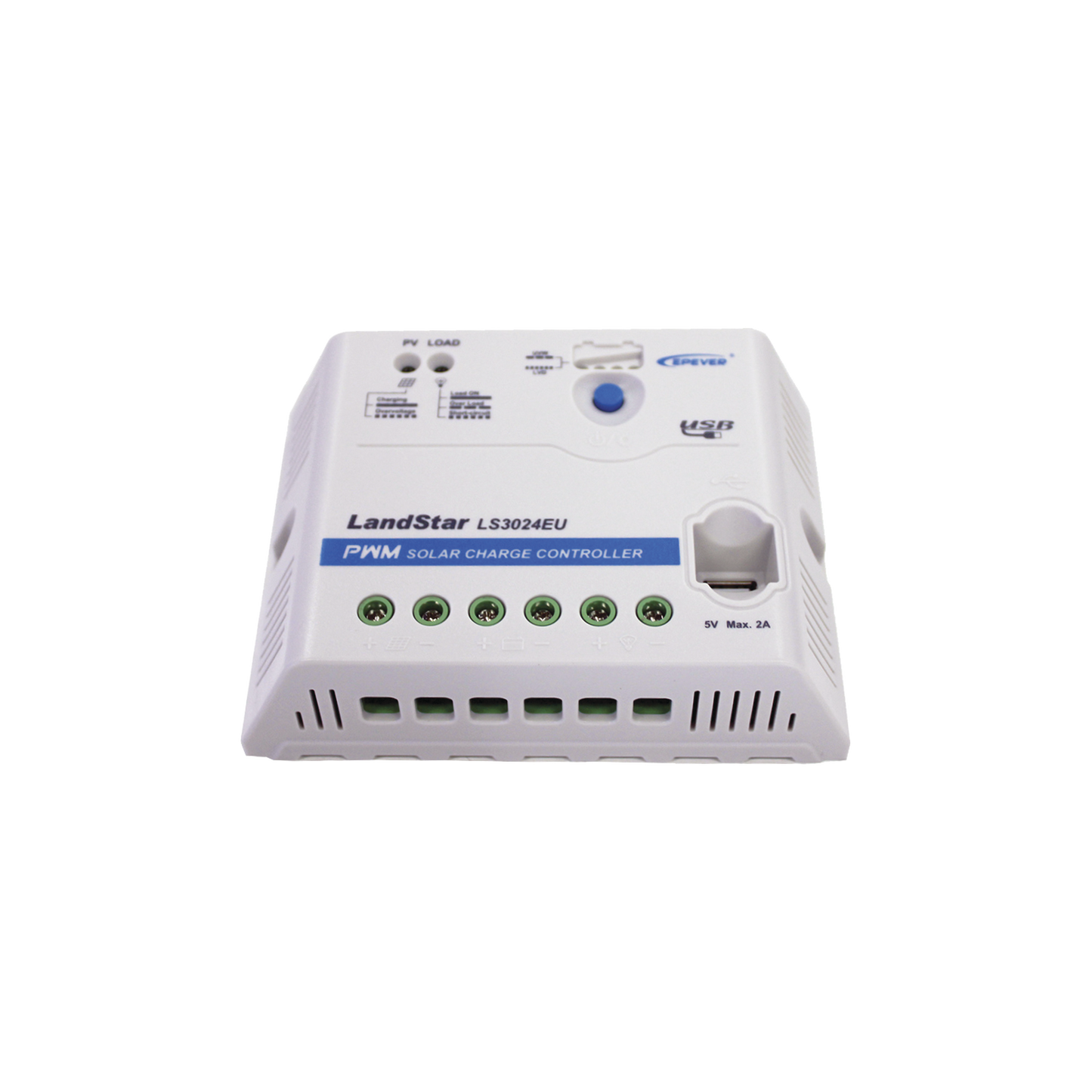 LS-3024-EU - Controlador Solar PWM 12/24 V 30 A, Salida USB