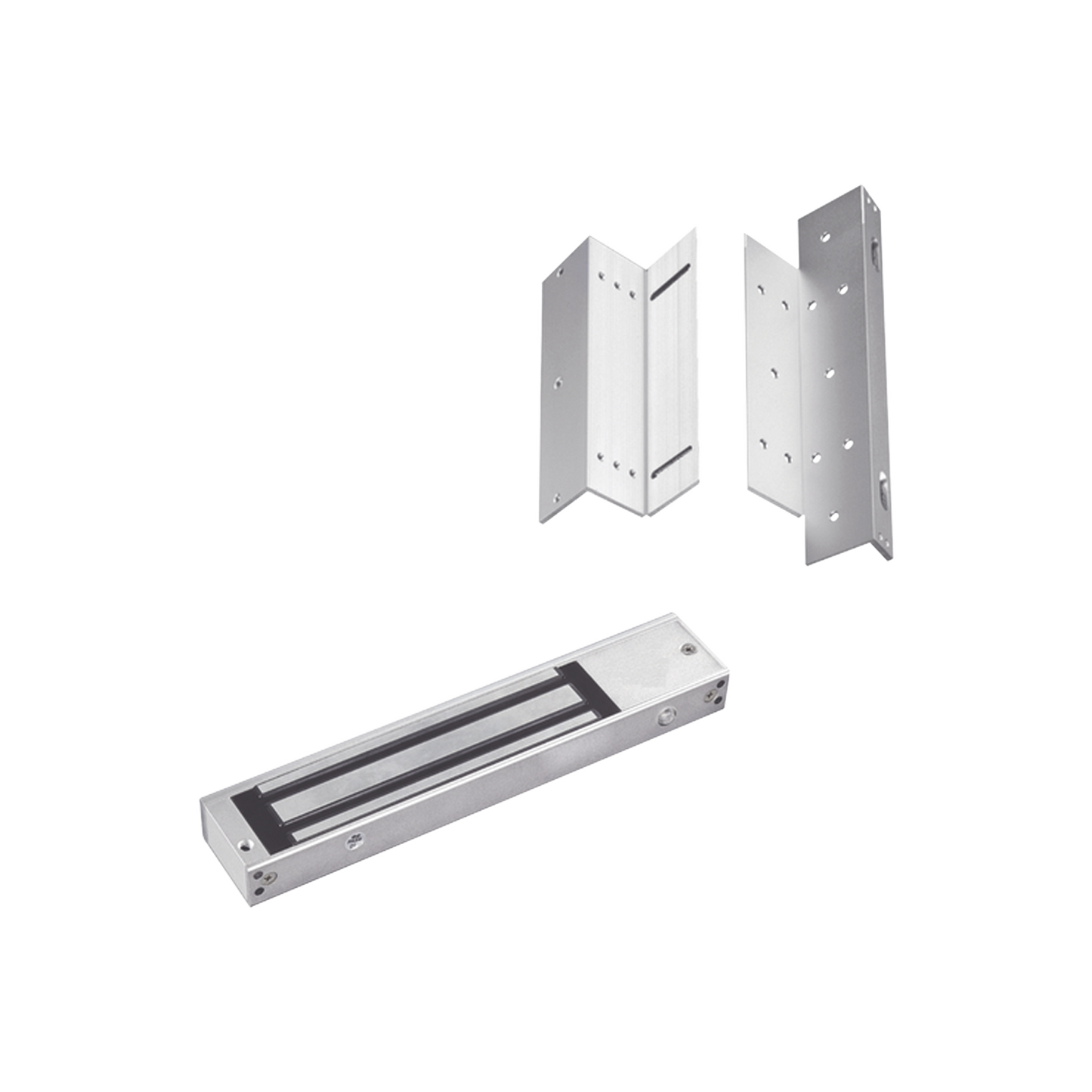 MAG600NLEDK Kit para control de acceso incluye Chapa magnética de 600Lbs / Montajes L y Z