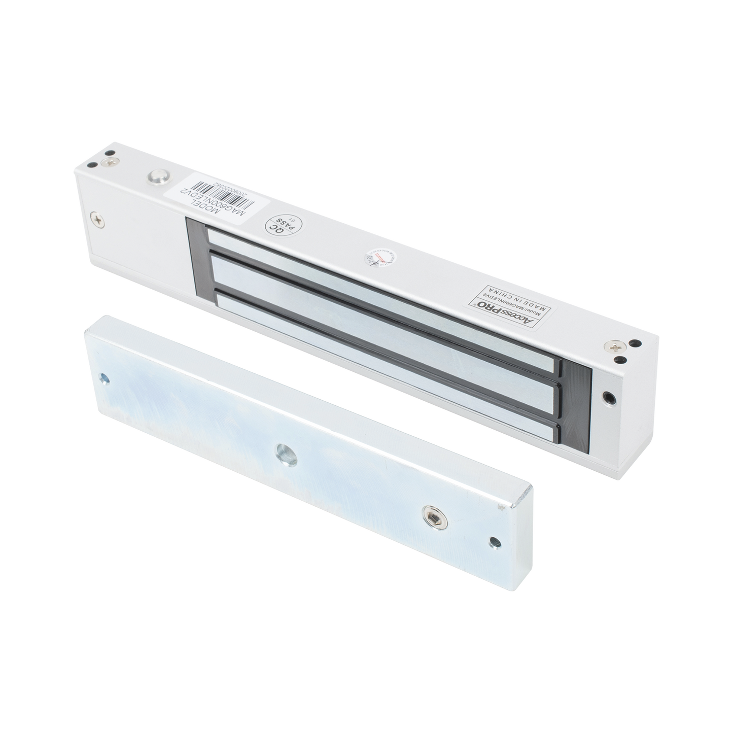 MAG600NLEDV2 - Chapa magnética 600 lbs con LED Ultra-brillante/ Libre de Magnetismo Residual / Sensor de estado de la placa