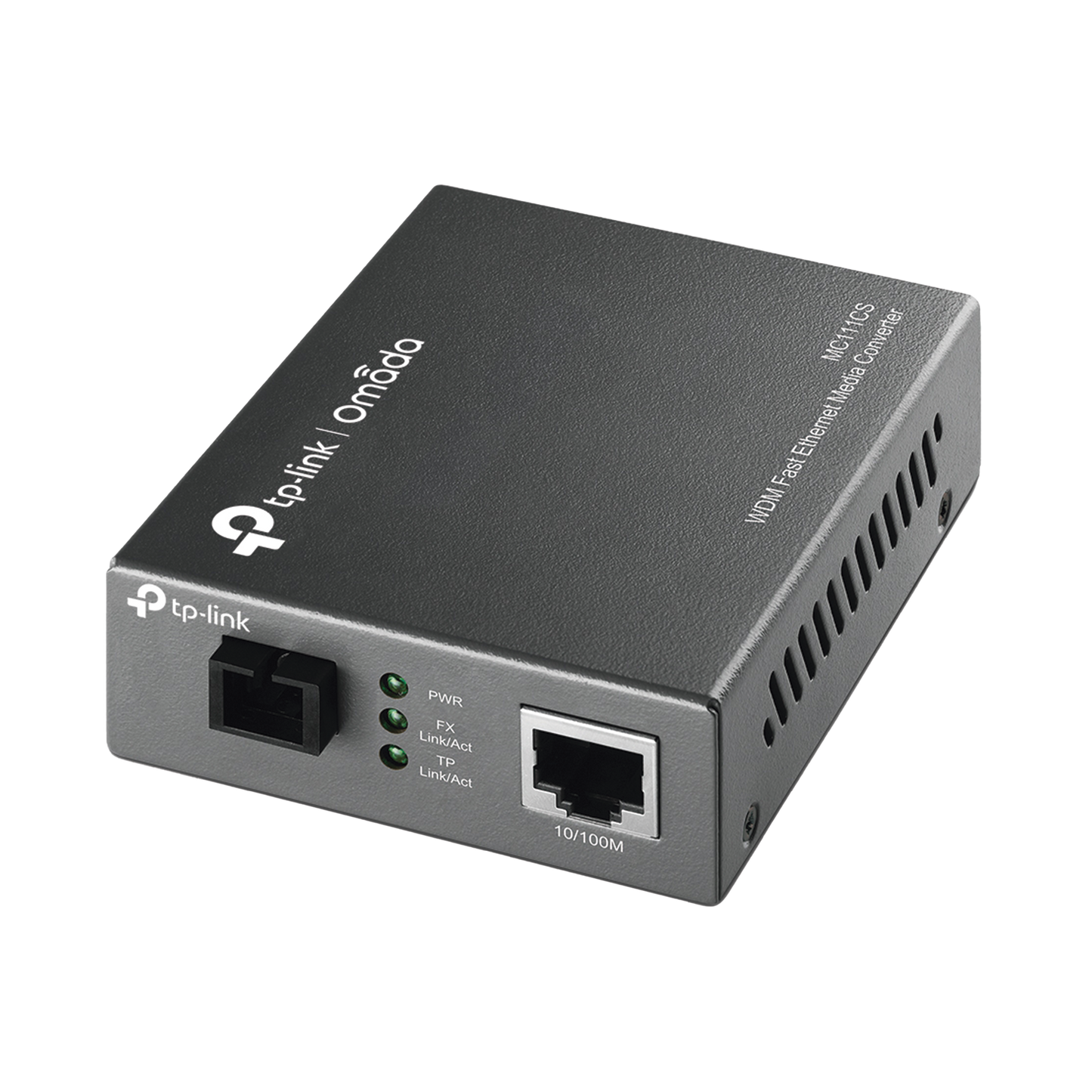 MC111CS - Convertidor Fibra Óptica WDM Monomodo / 1 puerto RJ45 10/100 Mbps / 1 puerto SC/UPC 100 Mbps / Hasta 20 Km / Para su Funcionamiento Requiere el Modelo MC112CS / Plug and Play