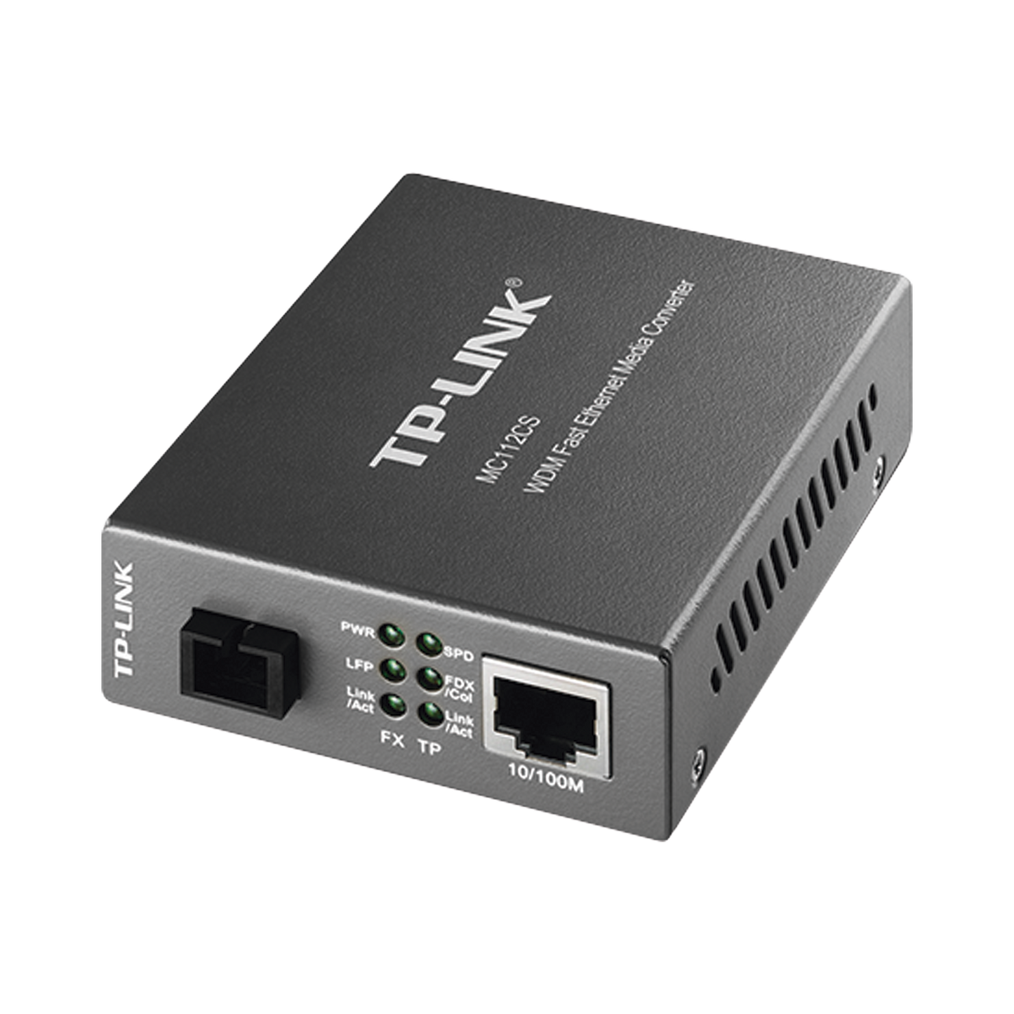 MC112CS - Convertidor Fibra Óptica WDM Monomodo / 1 puerto RJ45 10/100 Mbps / 1 puerto SC/UPC 100 Mbps / Hasta 20 Km / Para su Funcionamiento Requiere el Modelo MC111CS / Plug and Play