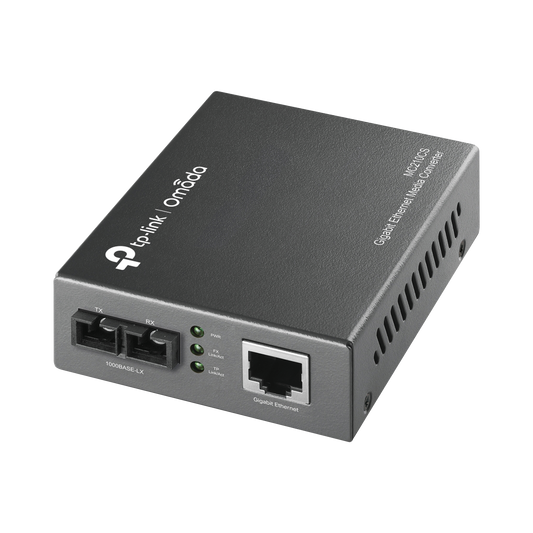 MC210CS Convertidor Fibra Óptica Monomodo / 1 Puerto RJ45 10/100/1000 Mbps / Puerto Fibra Óptica SC 1000 Mbps / Hasta 20 Km / Plug and Play