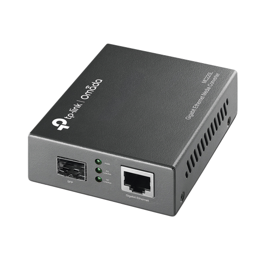 MC220L Convertidor Fibra Óptica Monomodo o Multimodo / 1 Puerto SFP 1000 Mbps / 1 Puerto RJ45 10/100/1000 Mbps / Plug and Play
