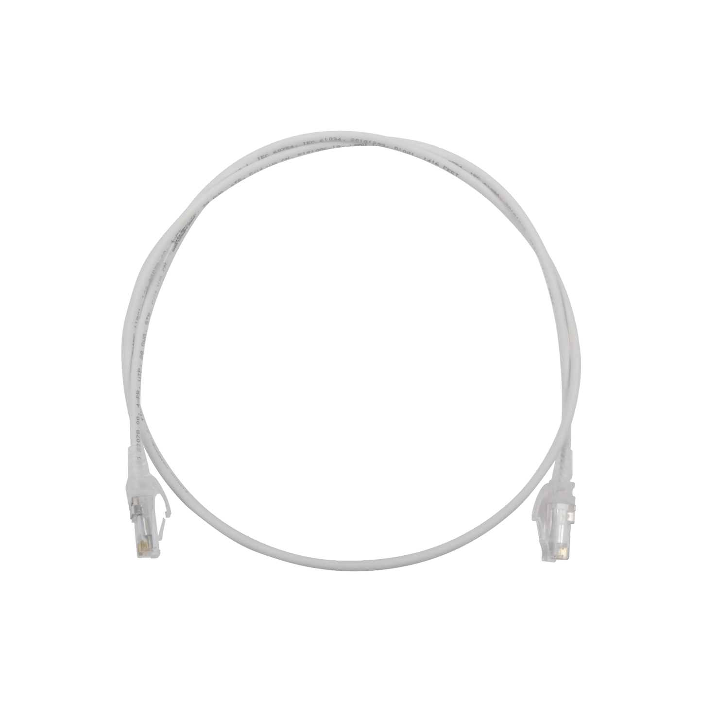 MC6-03-0228 - Patch Cord MC6 Modular Cat6 UTP, CM/LS0H, 0.91 Metros (3 Pies), Color Blanco, Di�metro Reducido (28AWG)