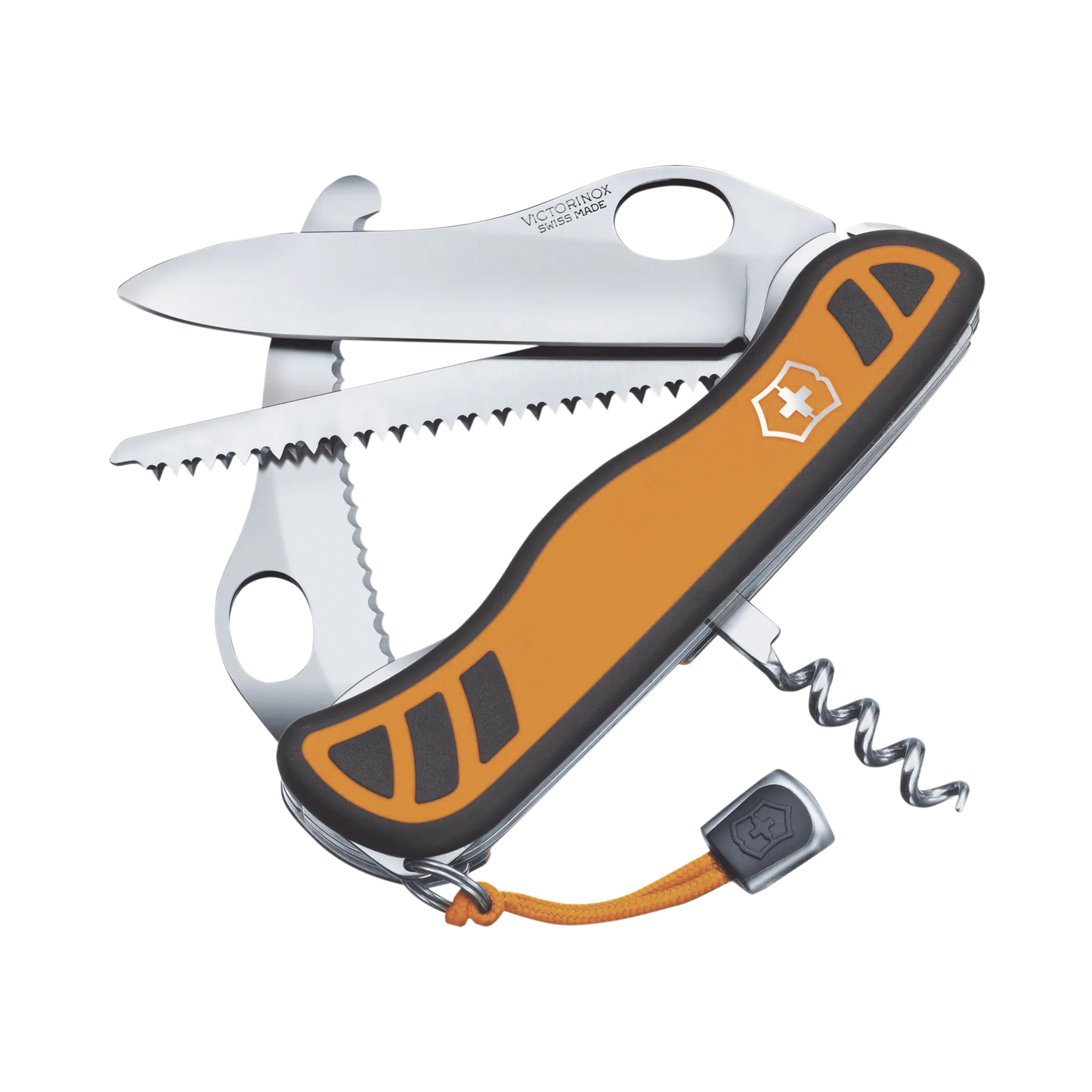 MC9 - Navaja Victorinox Grande Hunter XT Grip Multiherramienta con Cachas y 6 Funciones. Hojas para una Mano.