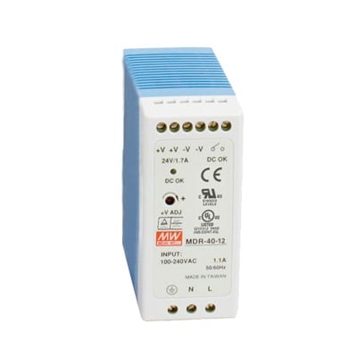 MDR-40-12 Fuente de poder Industrial Riel Din 12Vcc, 40W