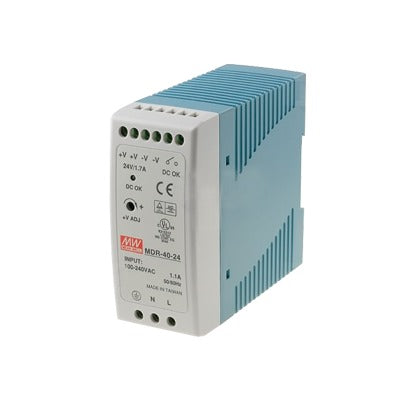 MDR-40-24 Fuente de poder Industrial Riel Din 24Vcc, 40W