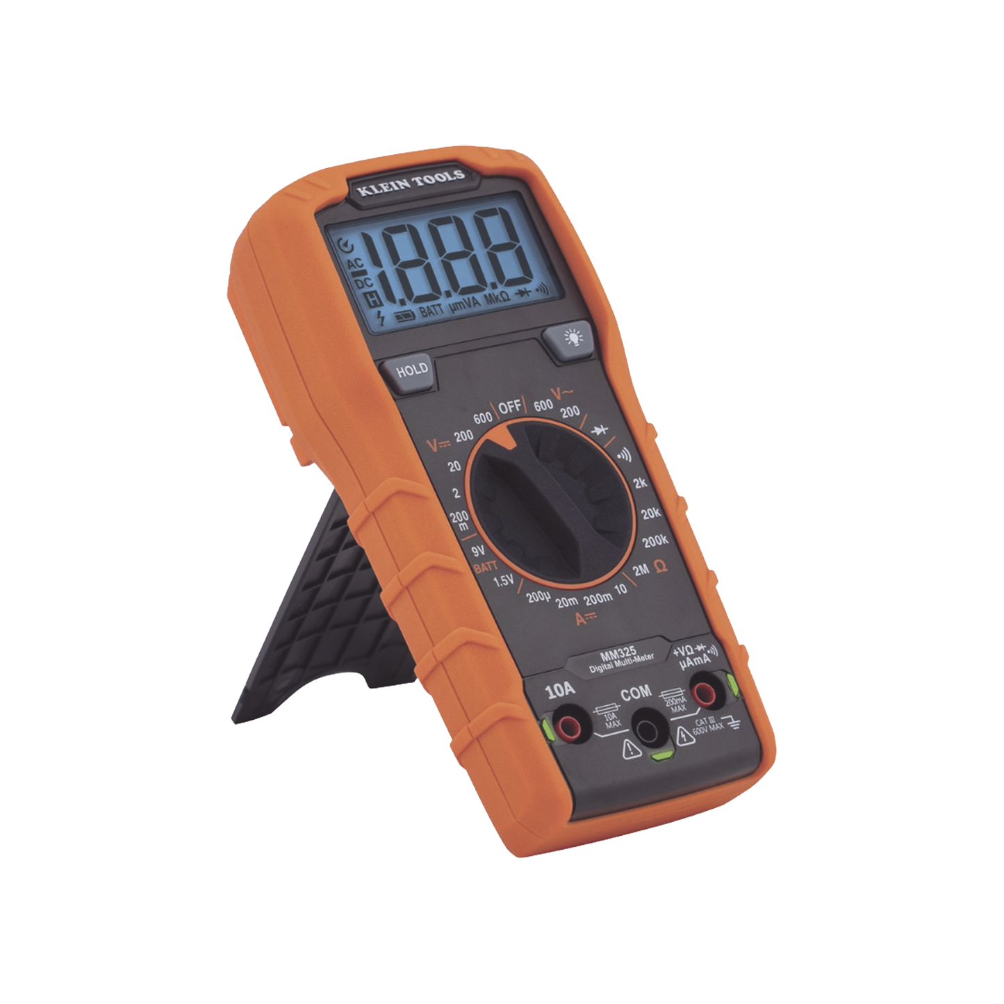 MM325 Multímetro Digital con Selección Manual Rango 600V CAT III con Protección de Alerta LED del Cable de Prueba