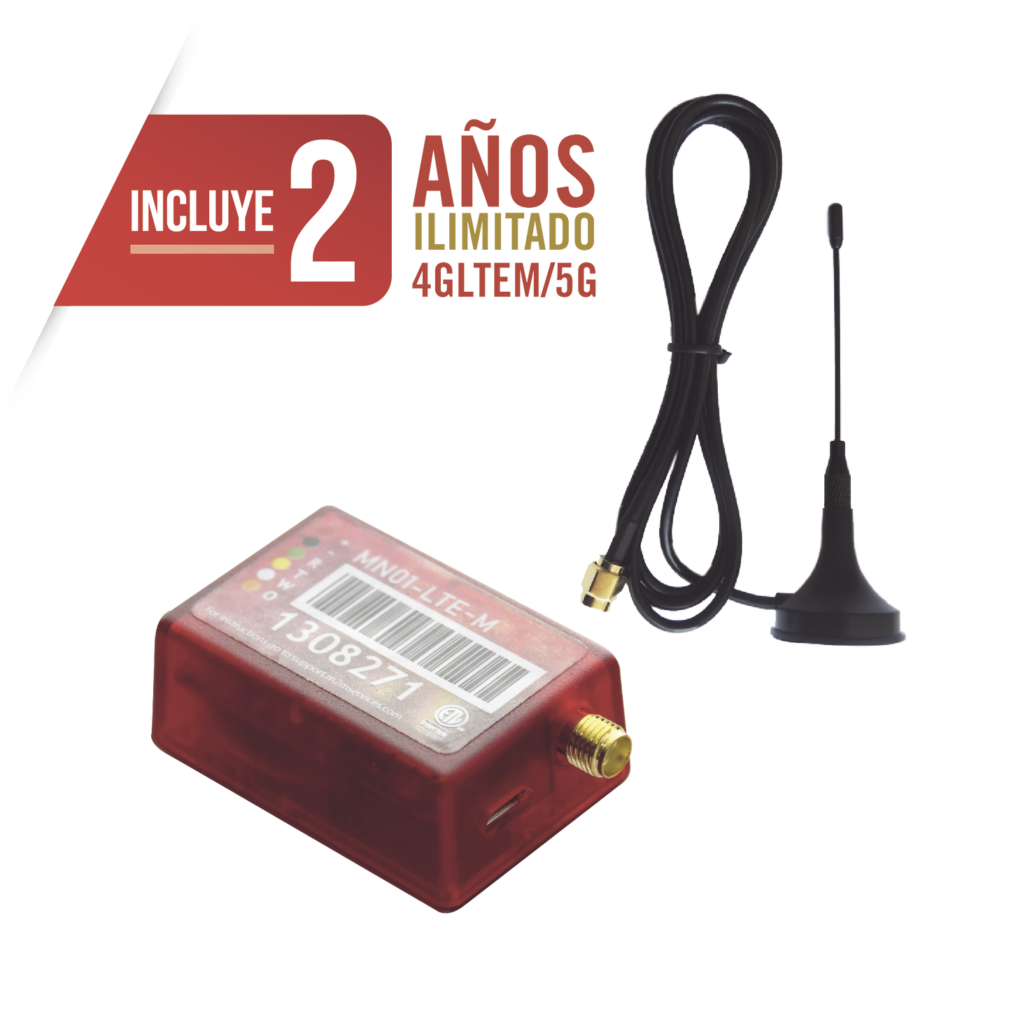 MN01-LTE-M - Comunicador LTE 5G Dual SIM / INCLUYE 2 AÑOS 4G/5G sin Limites / ÚNICO Programación Remota DSC/HONEYWELL / Cero Configuración / Compatible Honeywell/DSC/CROW/PIMA