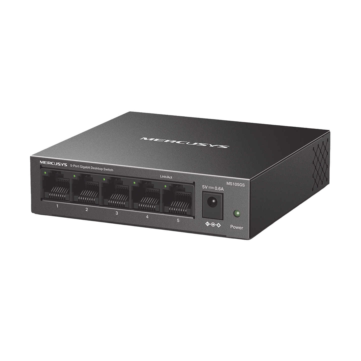 MS105GS - Switch NO Administrable / Para escritorio / Carcasa de metal / 5 puertos 10/100/1000 Mbps / Diseño Compacto / Plug and Play