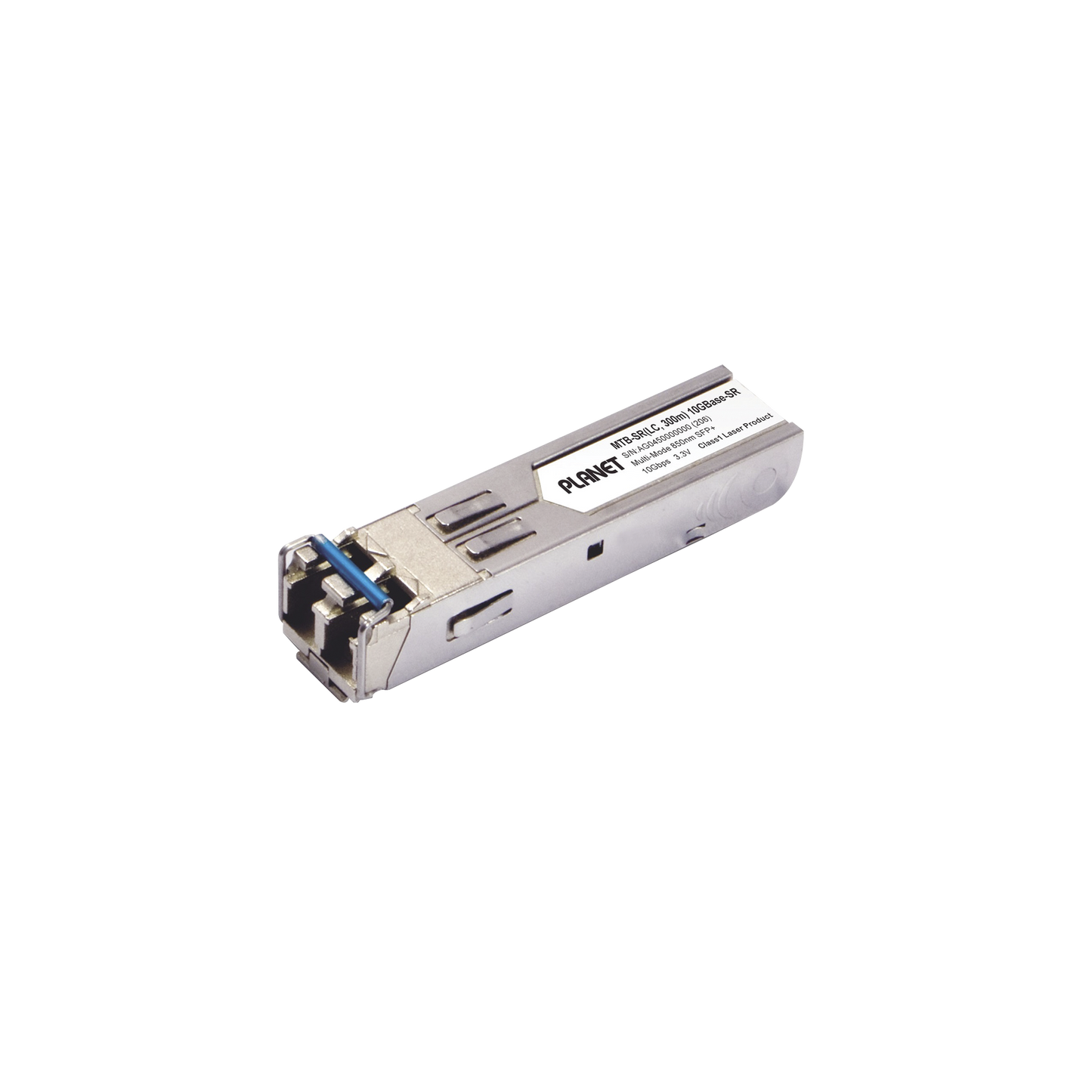 MTB-TSR Transceptor Industrial, SFP de 10 G, Conector LC, Fibra Multimodo, Hasta 300 m, Soporta temperaturas de -40 a 85°C.