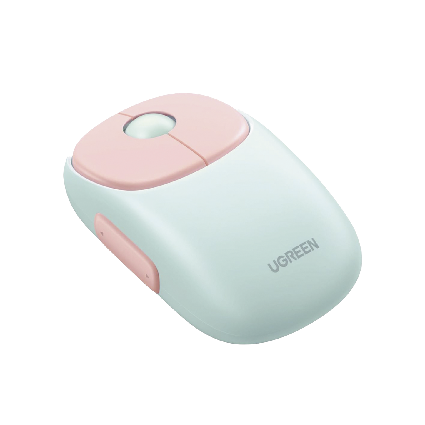 MU102 Mouse Inalámbrico FUNï¼? / Recargable / 2.4G & Bluetooth / 4 Niveles de DPI / Clic Silencioso / Ergonómico / 5 Botones / Compatible con Windows, macOS 10.5, Android iOS Linux y Chrome OS / Color Rosa