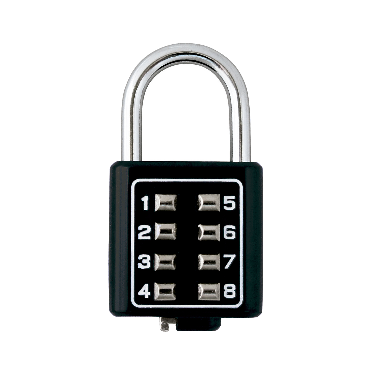 MX2782 Candado Digital de Combinación M35 / No Requiere Llave / Combinación única integrada por 4 dígitos / Color Negro.