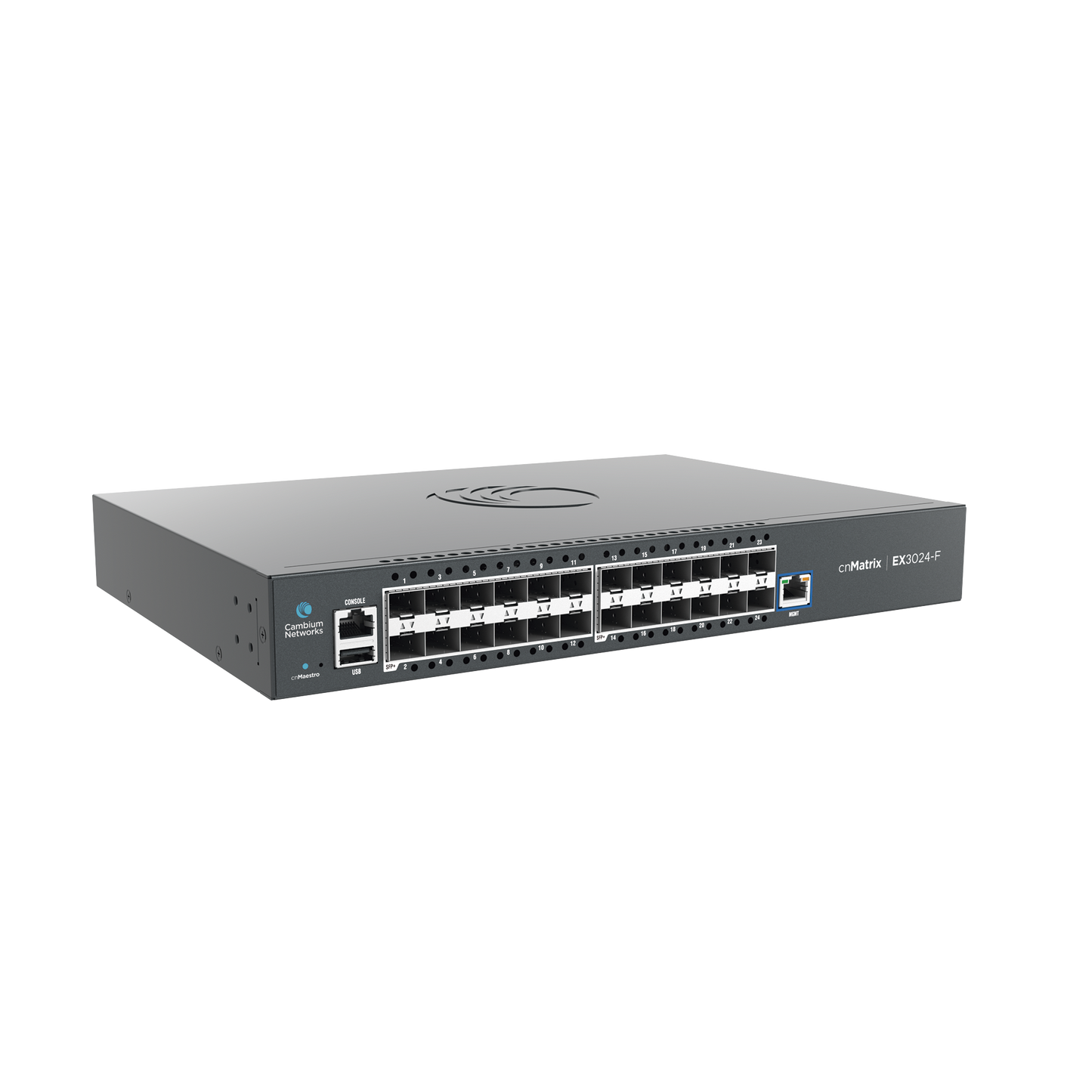 MXEX3024XFXA00 - Switch cnMatrix EX3024F Ideal para Distribución en una Red Empresarial / 24 Puertos de Fibra Óptica SFP+(10 Gbps) / Capa 2 y Capa 3 / Doble Fuente de Alimentación en Corriente Alterna / Gestión Gratuita Desde la Nube