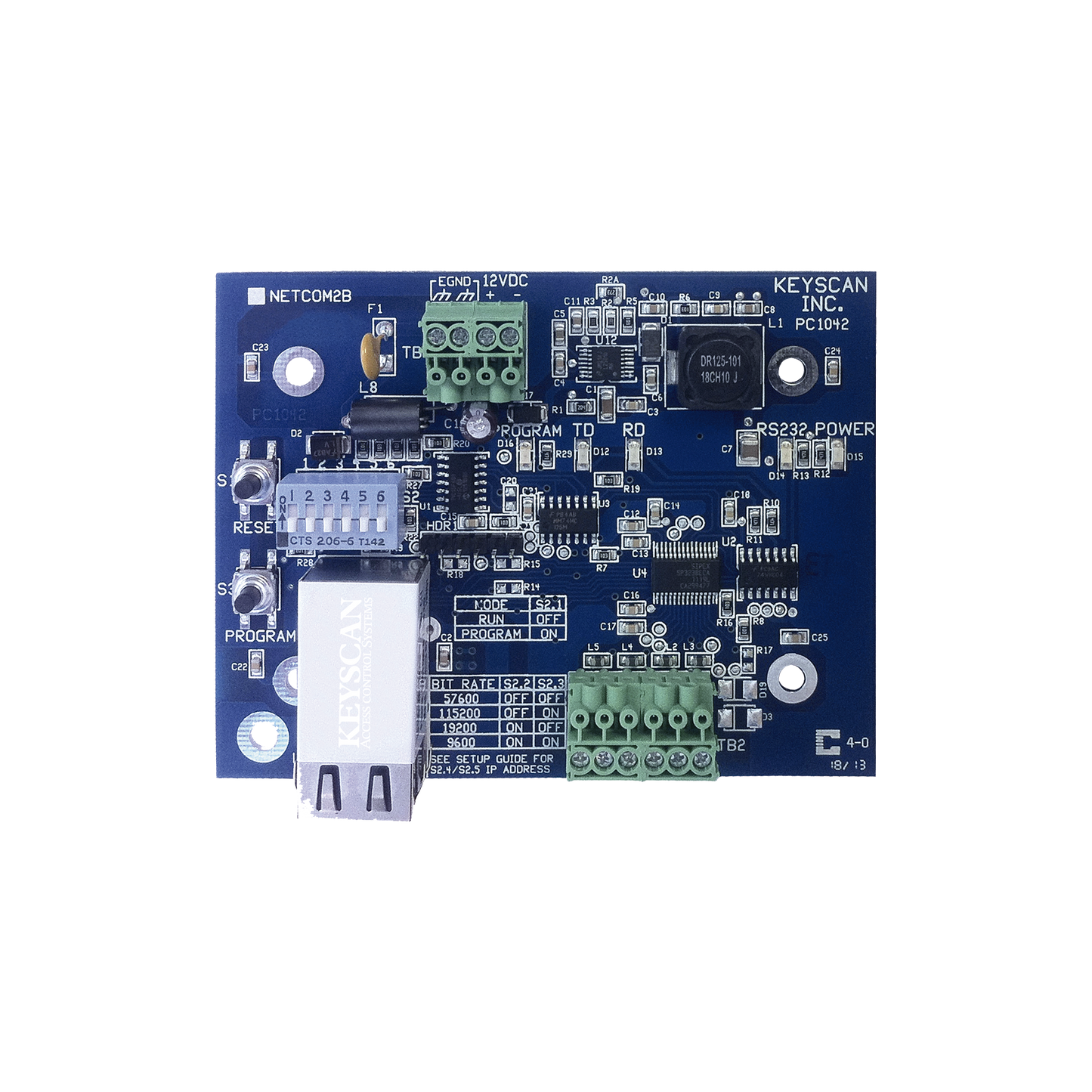 NETCOM2 - Convertidor RS232 a TCP/IP para paneles Keyscan