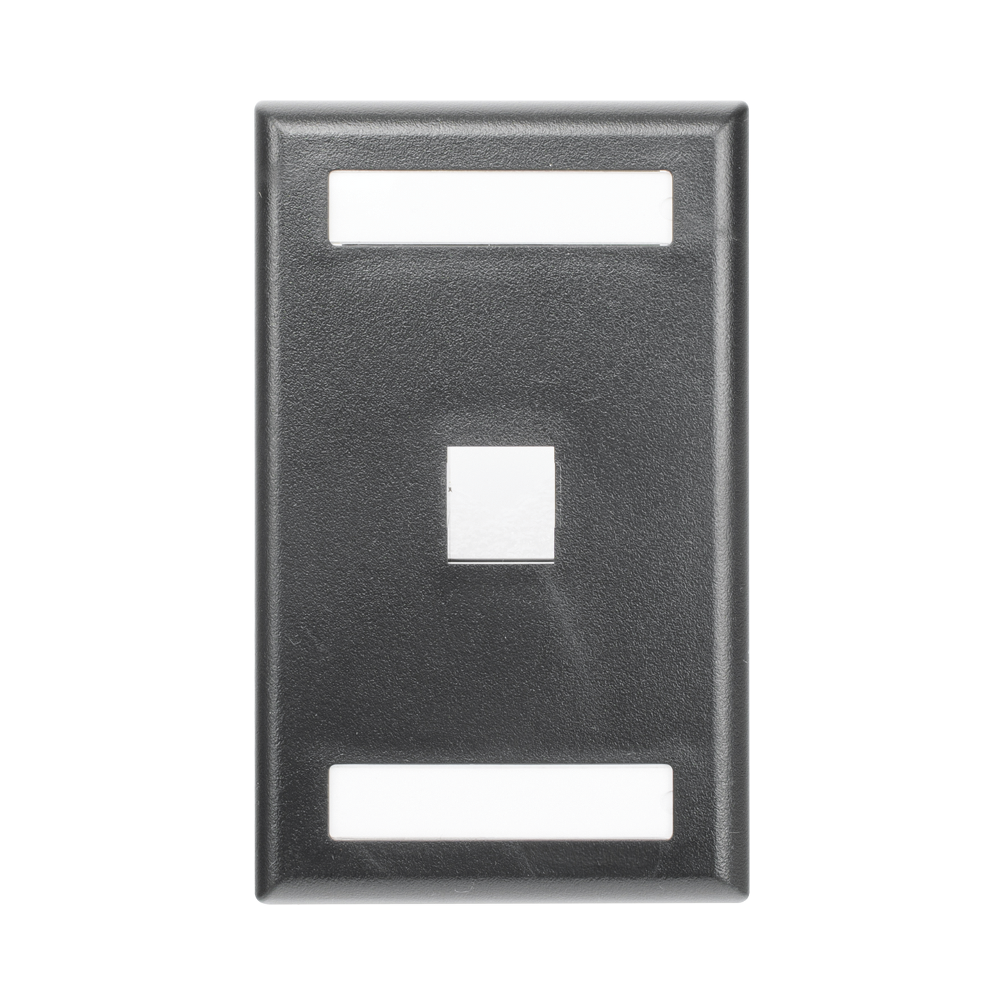 NK1FBL - Placa de Pared Vertical, Salida Para 1 Puerto Keystone, Con Espacios Para Etiquetas, Color Negro