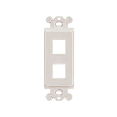 NK2RMFIW - Marco de M�dulo D�plex, Para Placas Frontales Est�ndar GFCI, Acepta 2 M�dulos Keystone, Color Blanco Mate