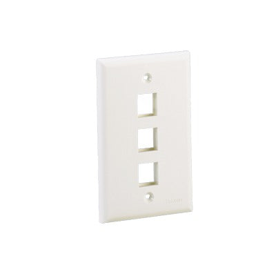 NK3FNIW - Placa de Pared Vertical, Salida Para 3 Puertos Keystone, Color Blanco Mate