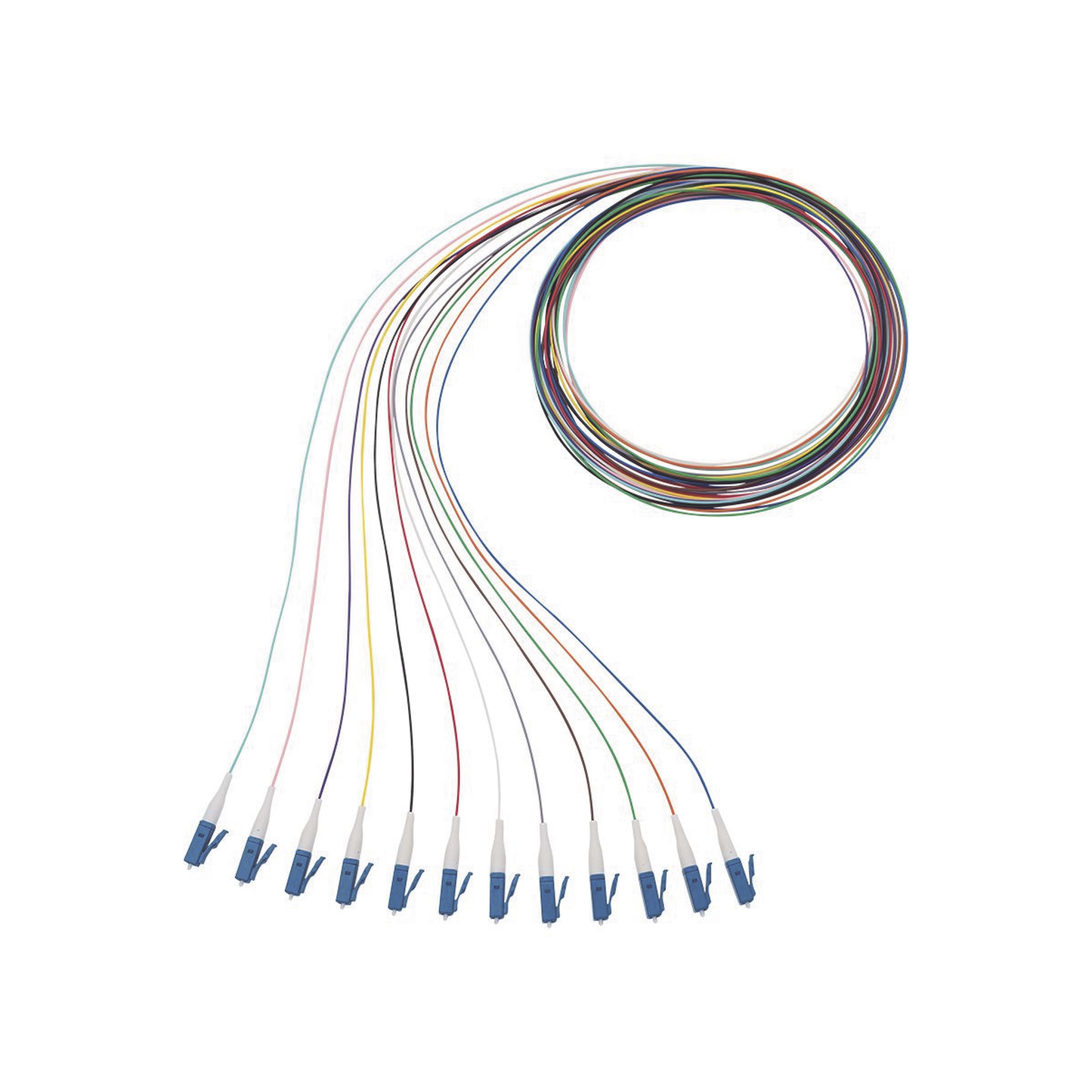 NKFP91BN1NKM001 - Kit de 12 Pigtails con Conector LC, Monomodo 9/125 OS2, 900um, de 1 Metro (3.28 Pies)