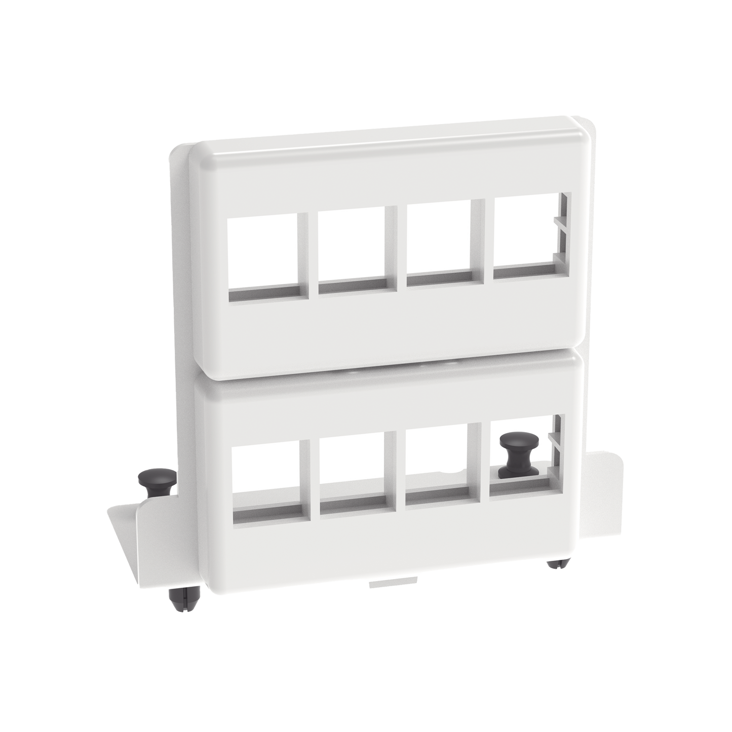 NKMS8PPB - Patch Panel de 8 Puertos Keystone, Para Uso con Gabinetes Multipropósito, de Instalación a Presión, Color Blanco