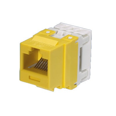 NK688MYL - Conector Jack Estilo 110 (de Impacto), Tipo Keystone, Categor�a 6, de 8 Posiciones y 8 Cables, Color Amarillo
