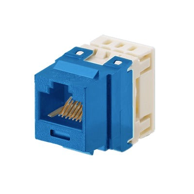 NKP5E88MBU - Conector Jack Estilo 110 (de Impacto), Tipo Keystone, Categor�a 5e, de 8 Posiciones y 8 Cables, Color Azul