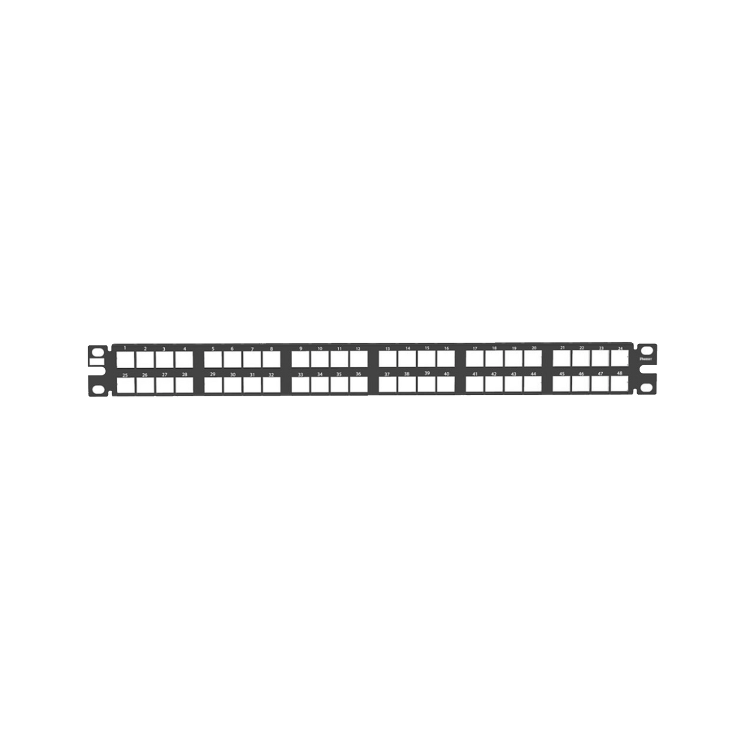 NKPP48HDY - Panel de Parcheo Modular de Alta Densidad, Keystone (Sin Conectores), Identificaci�n con Etiqueta Adhesiva, de 48 Puertos en 1 UR