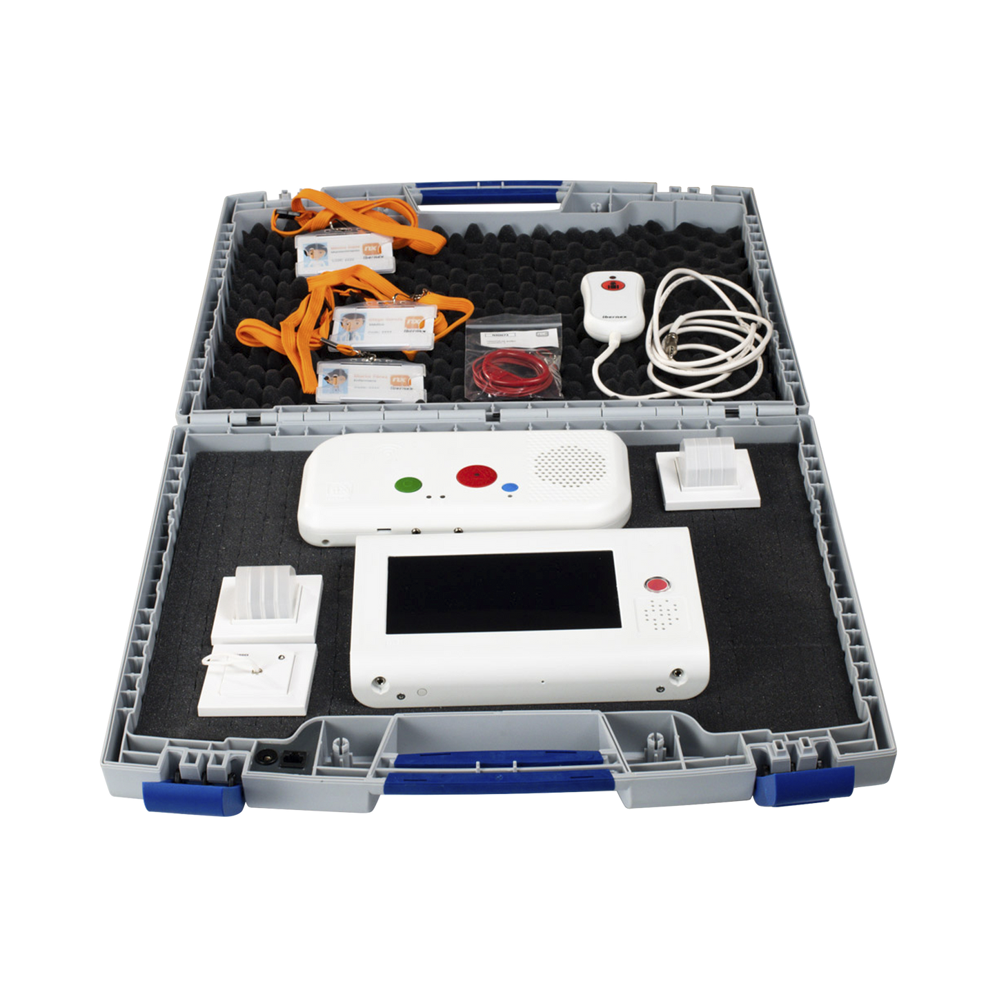 NX0654 - Maletín Funcional Demo de Hospital / Sistema de Llamada Paciente Enfermera IP con Terminales IP y Periféricos