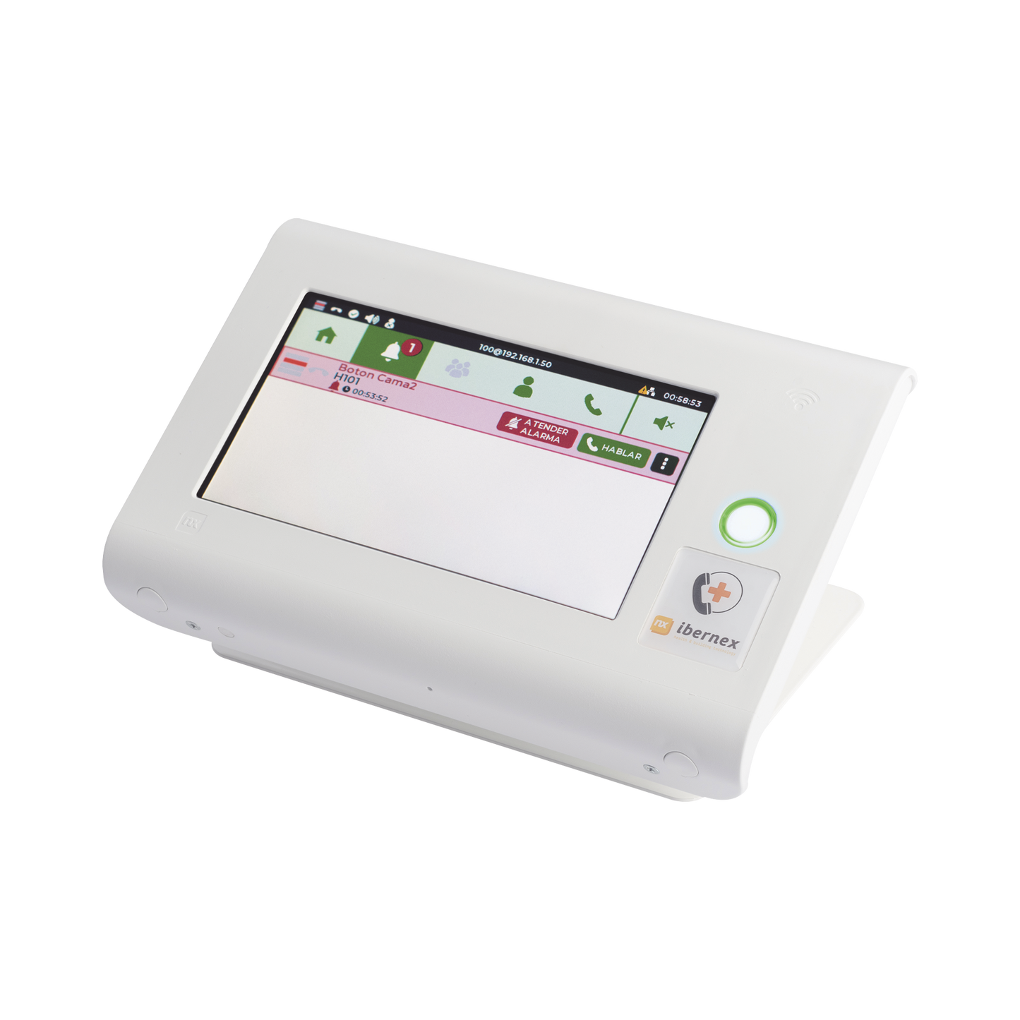 NX1071 - Consola de Sobremesa para Hospitales / Puesto de Control de Enfermería / Pantalla Táctil 7" / PoE / SIP / RFID / Compatible con NX0019/B, NX1021 y NX0015