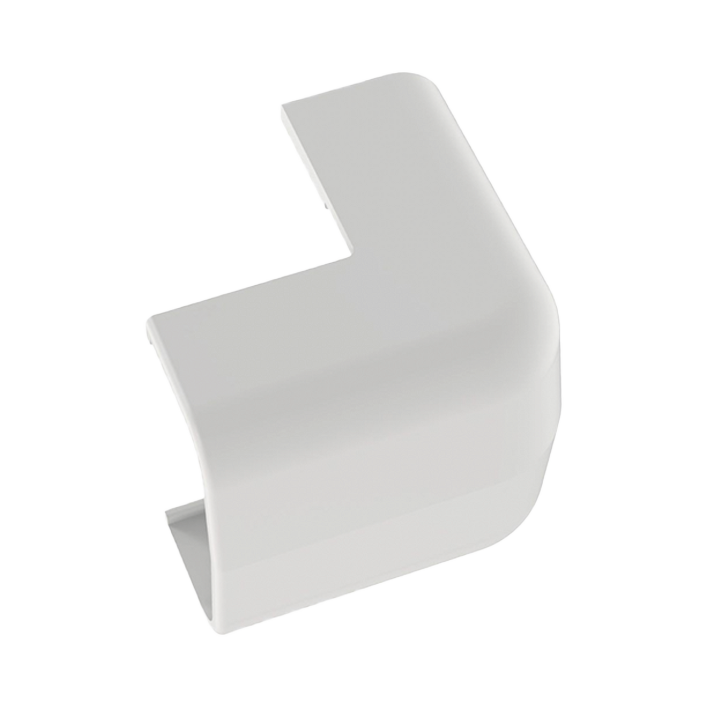 OCF5WH-E - Conducto Portacables Superficial tipo Empalme Esquina Exterior Baja Tensión LD5, color Blanco de PVC Rígido de Cierre Rápido.