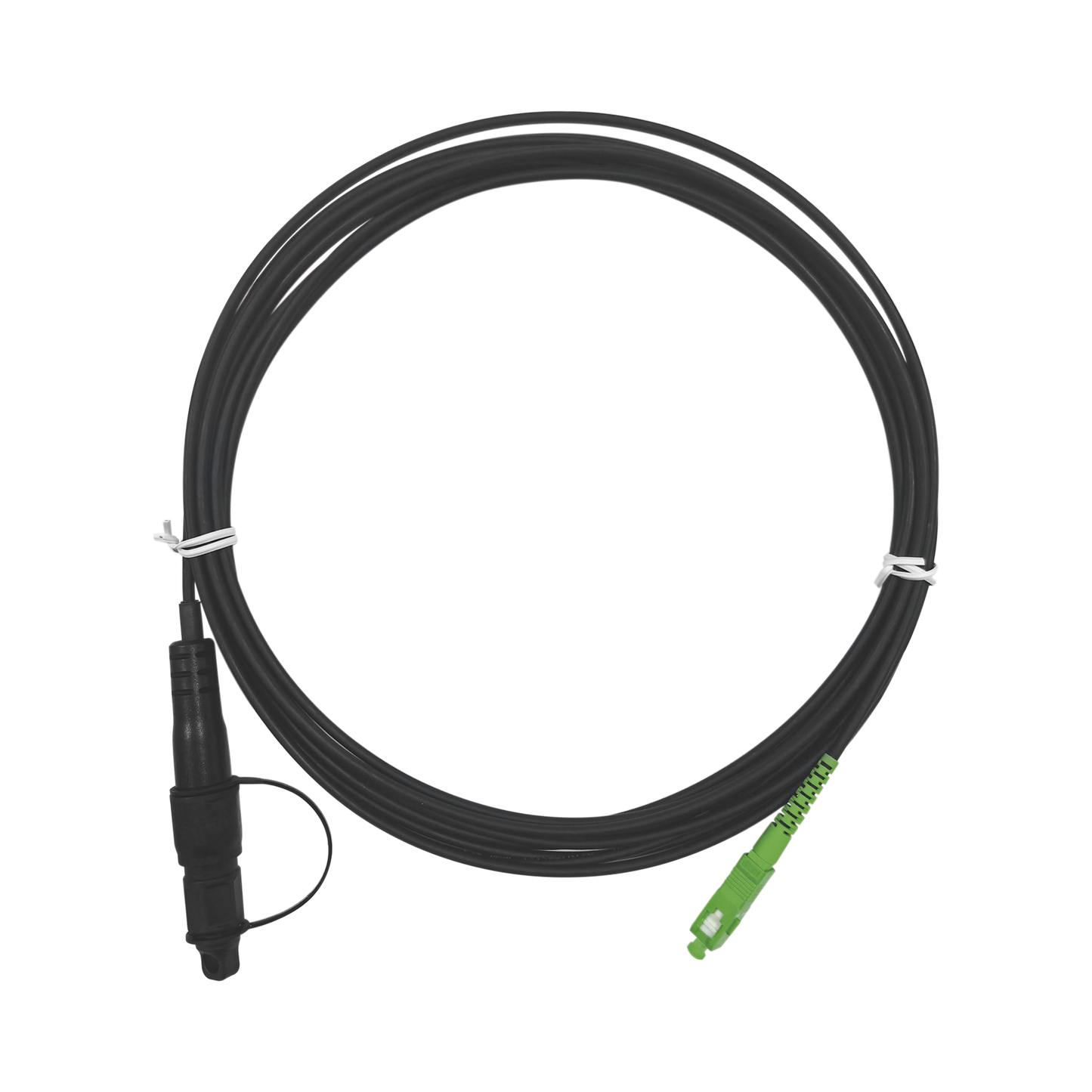 OFC-S1-BK-SA-H1A-30-5-2601 Jumper de Fibra Óptica, conector SC/APC - conexión a caja FDP460, redondo, 5 metros, forro 3 mm, G657A2, negro