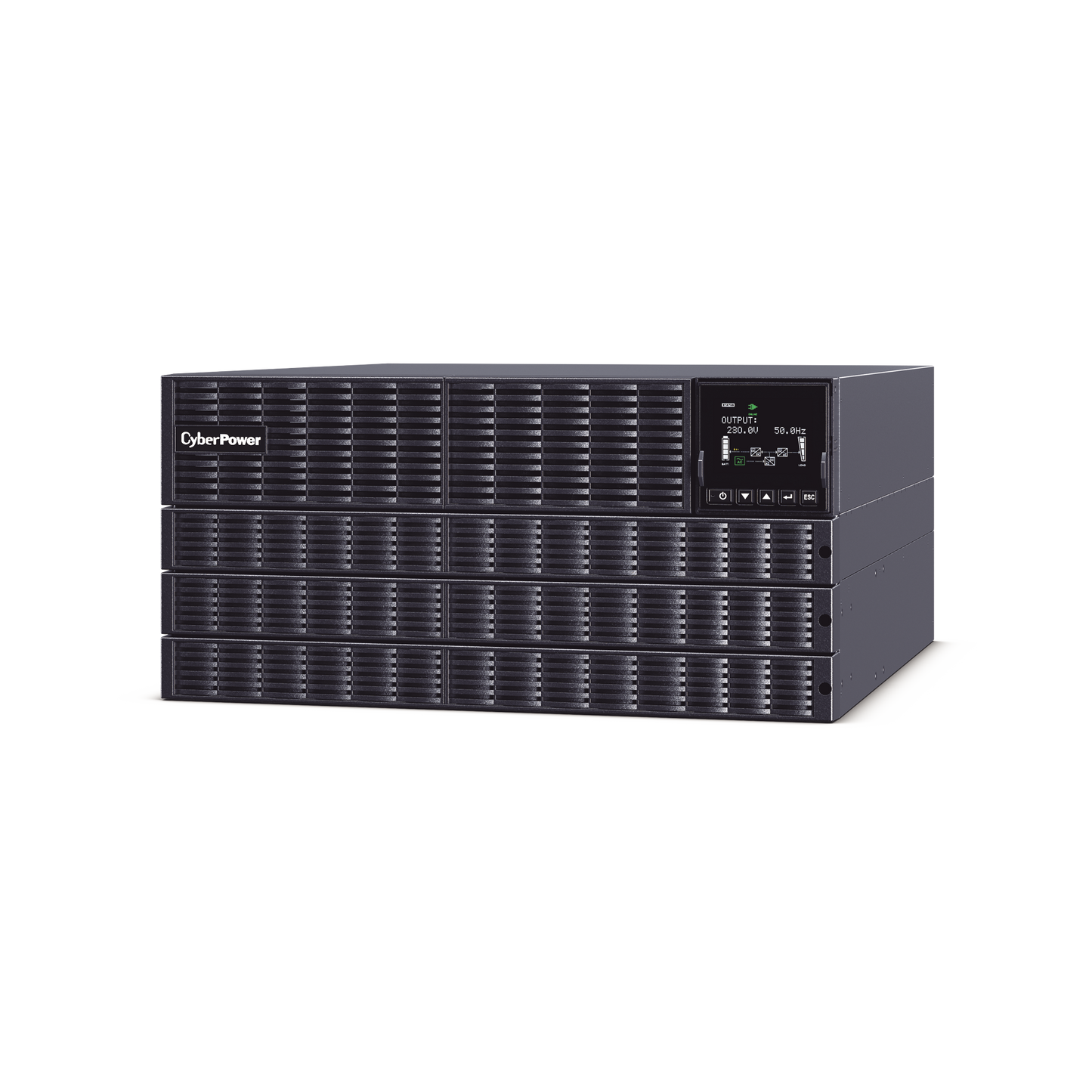 OLS10KERT5UNEMA UPS de 10000 VA/10000 W, Online Doble Conversión, 200 - 240 Vac de Entrada, 200 - 240 Vac de Salida, Terminal Hardwired, Onda Senoidal Pura, Torre o Rack de 6 UR, Con 3 Tomas NEMA L6-30R