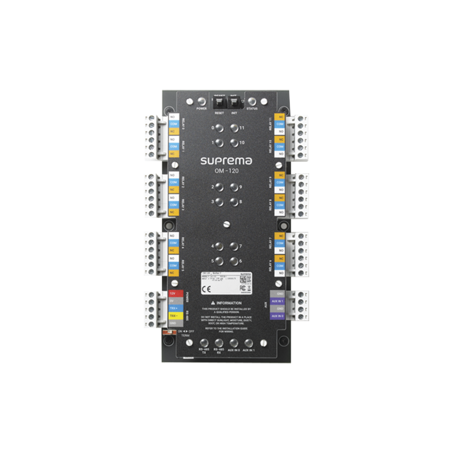 OM120 - Módulo de Control / 12 Relevadores de Salida con Función para Control de Elevadores