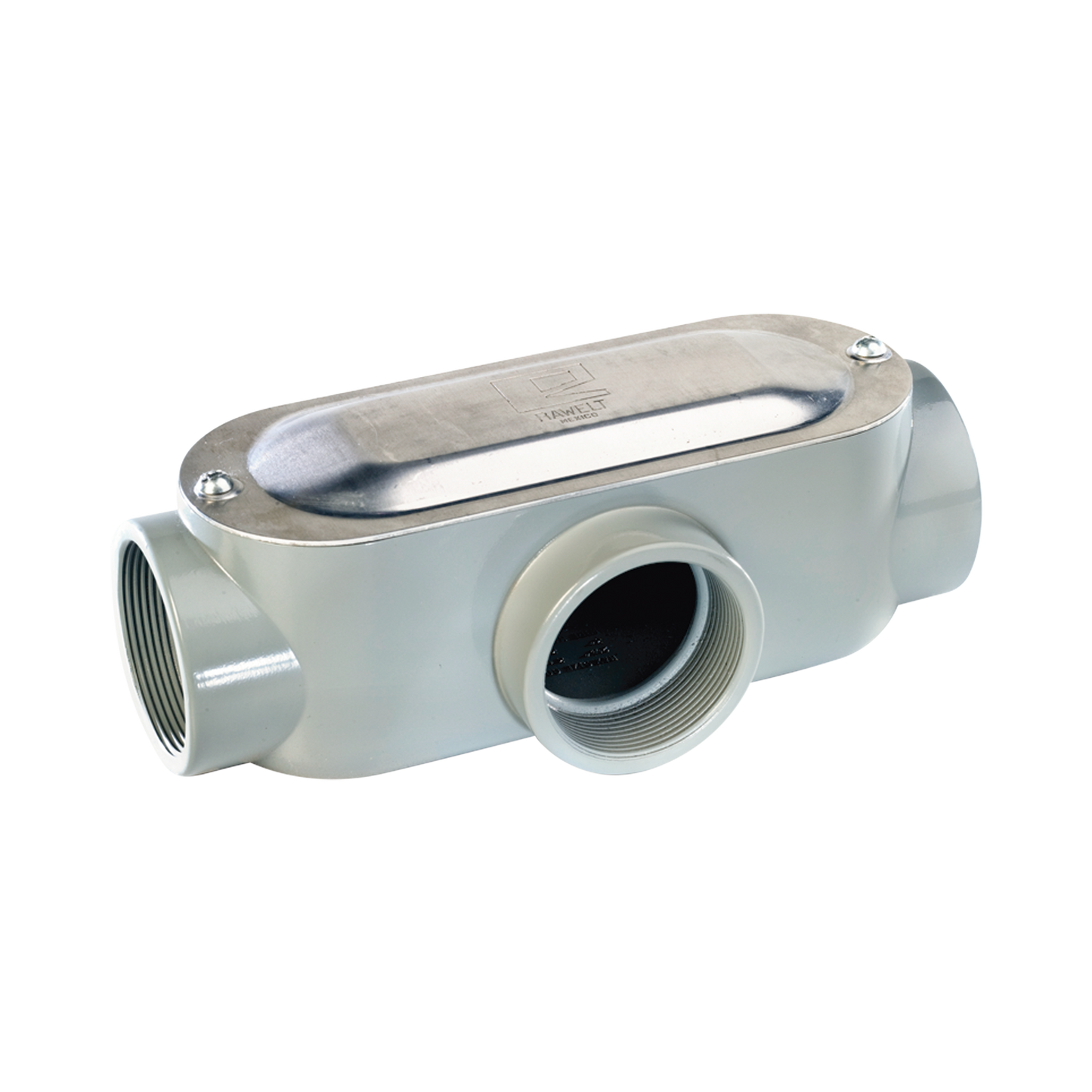 OT-2990C - Caja Condulet tipo T de 1/2" (12.7 mm) Incluye tapa y tornillos.