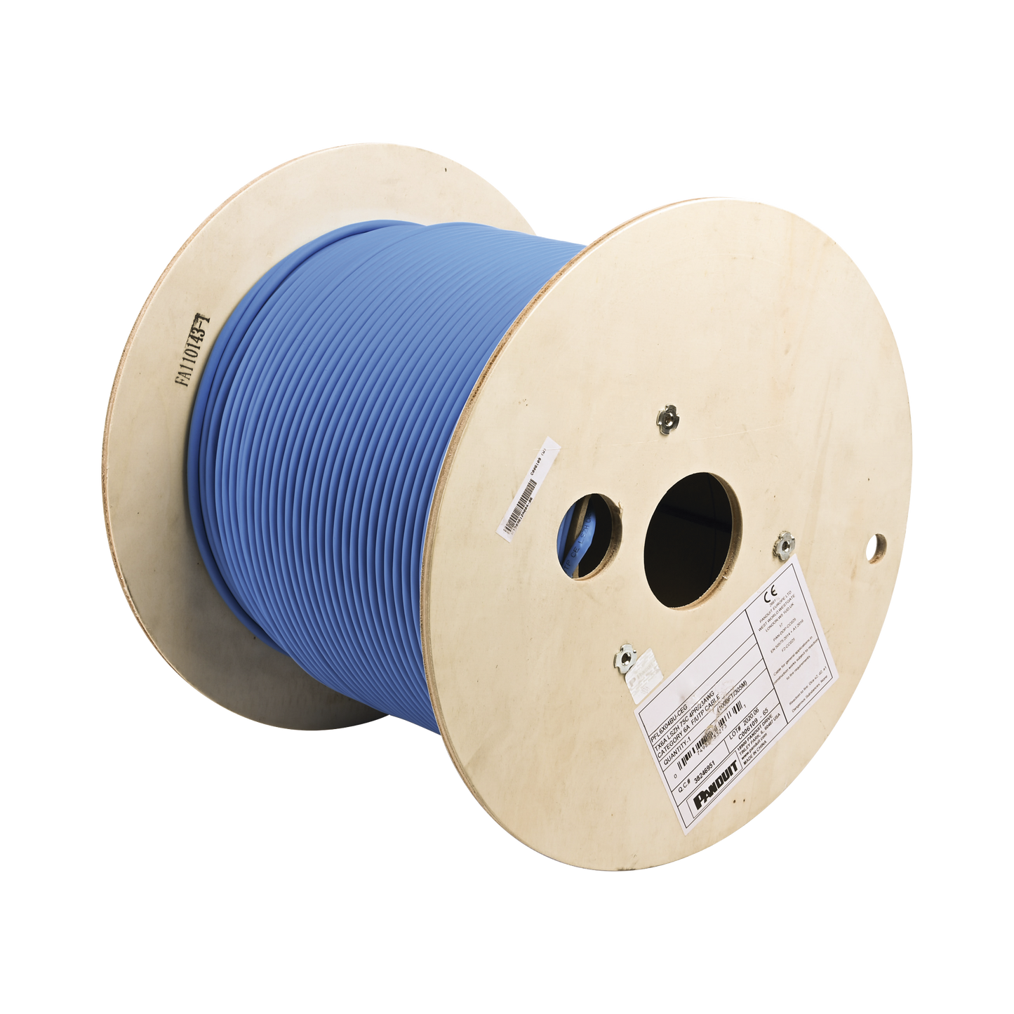 PFL6X04BU-CEG - Bobina de Cable Blindado F/UTP de 4 Pares, Cat6A, Soporte de Aplicaciones 10GBase-T, LSZH (Libre de Gases T�xicos), Color Azul, 305 Metros (1000 Pies)